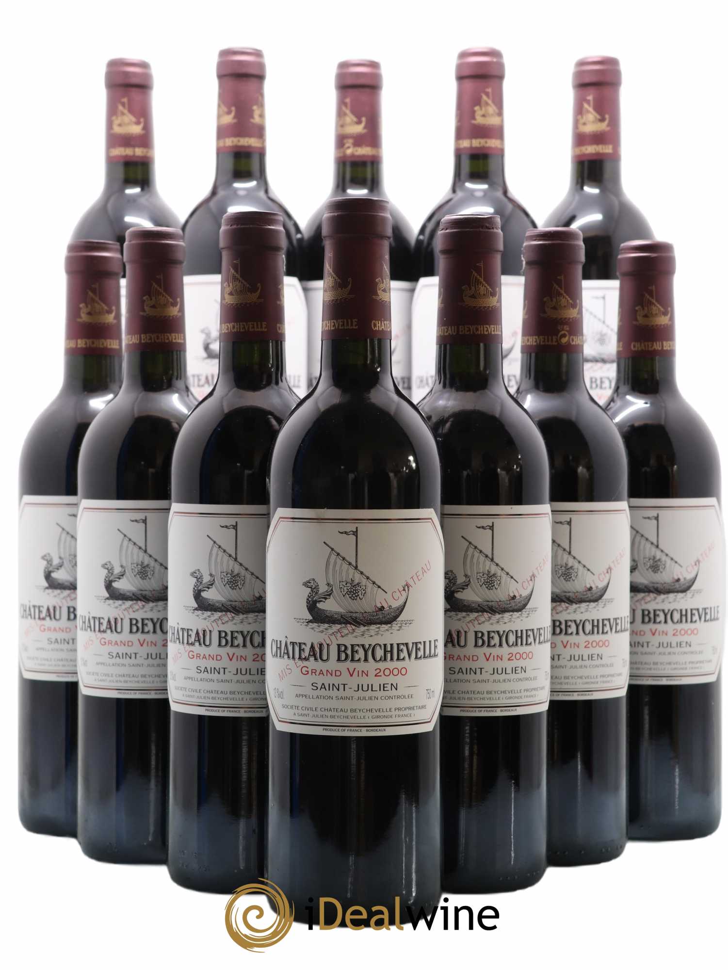 Château Beychevelle 4ème Grand Cru Classé 0 2000 - Lot de 12 bouteilles - 0