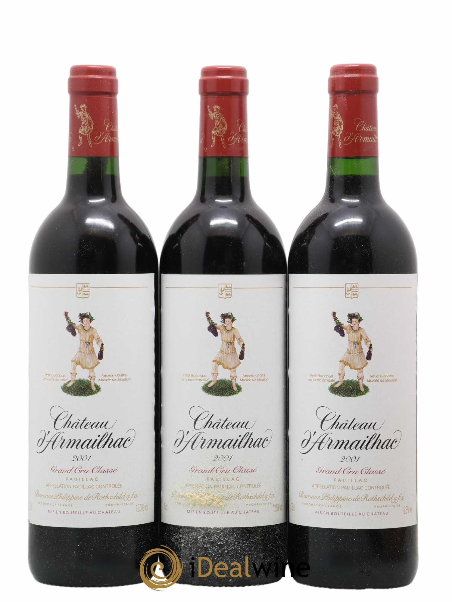 Château d' Armailhac - Mouton Baron(ne) Philippe 5ème Grand Cru Classé 0 2001 - Lot de 12 bouteilles - 3
