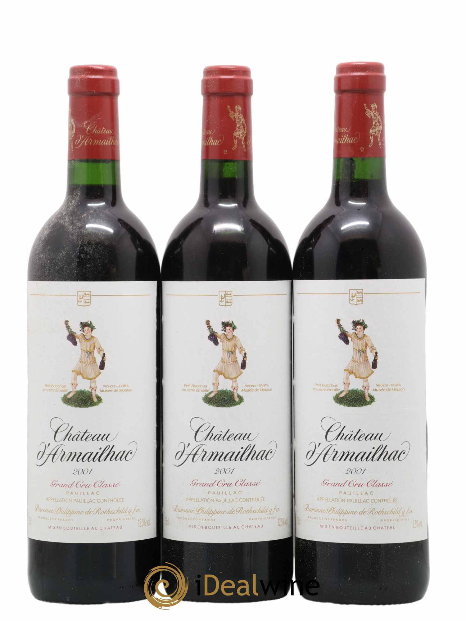 Château d' Armailhac - Mouton Baron(ne) Philippe 5ème Grand Cru Classé 0 2001 - Lot de 12 bouteilles - 4