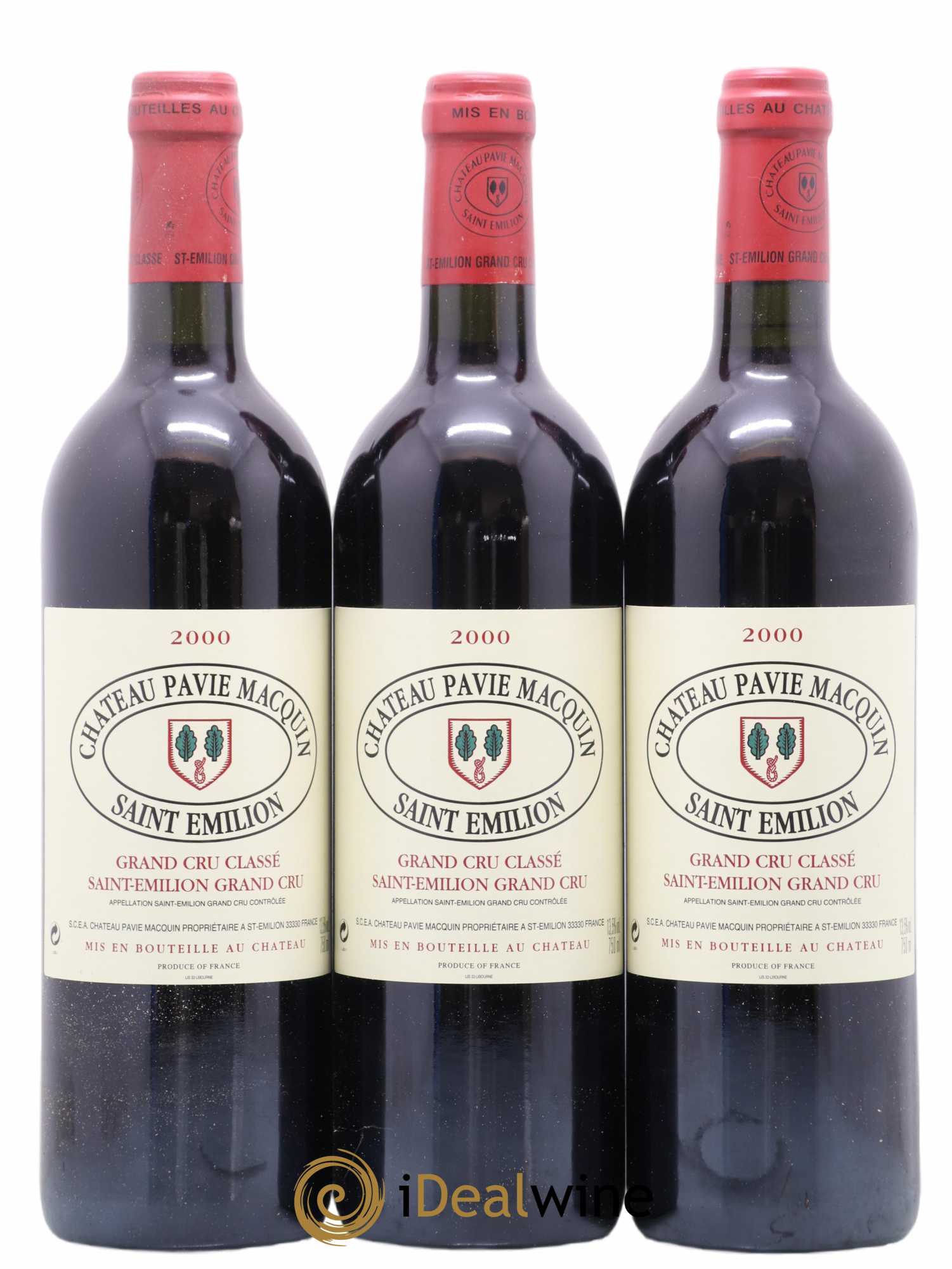 Château Pavie Macquin 1er Grand Cru Classé B 0 2000 - Lot de 12 bouteilles - 2