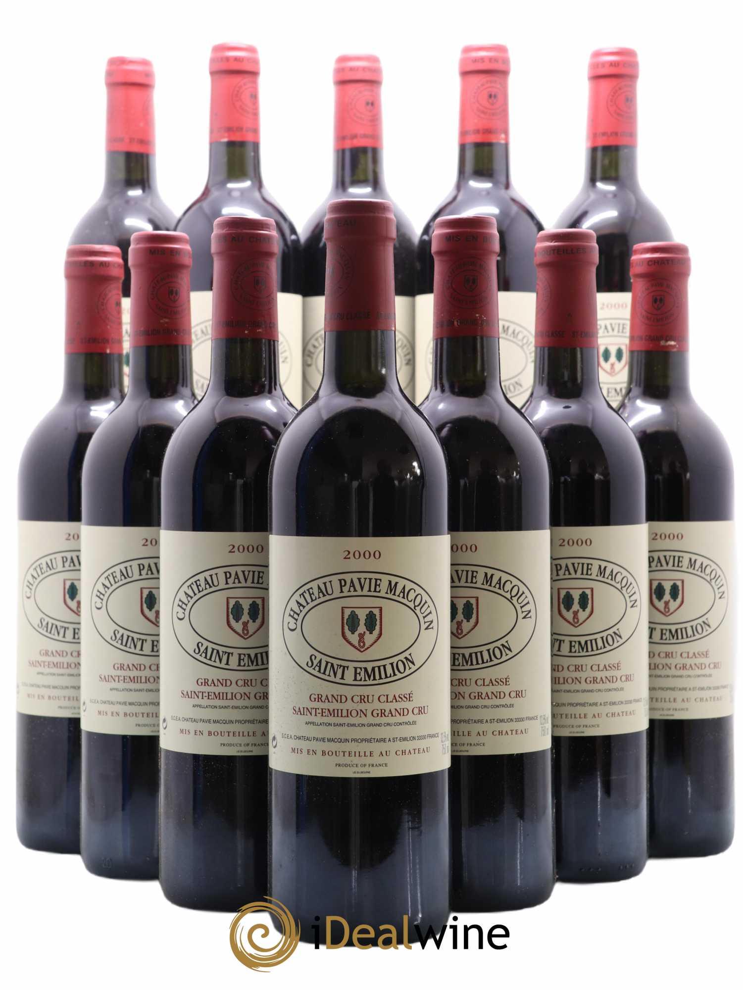 Château Pavie Macquin 1er Grand Cru Classé B 0 2000 - Lot de 12 bouteilles - 0