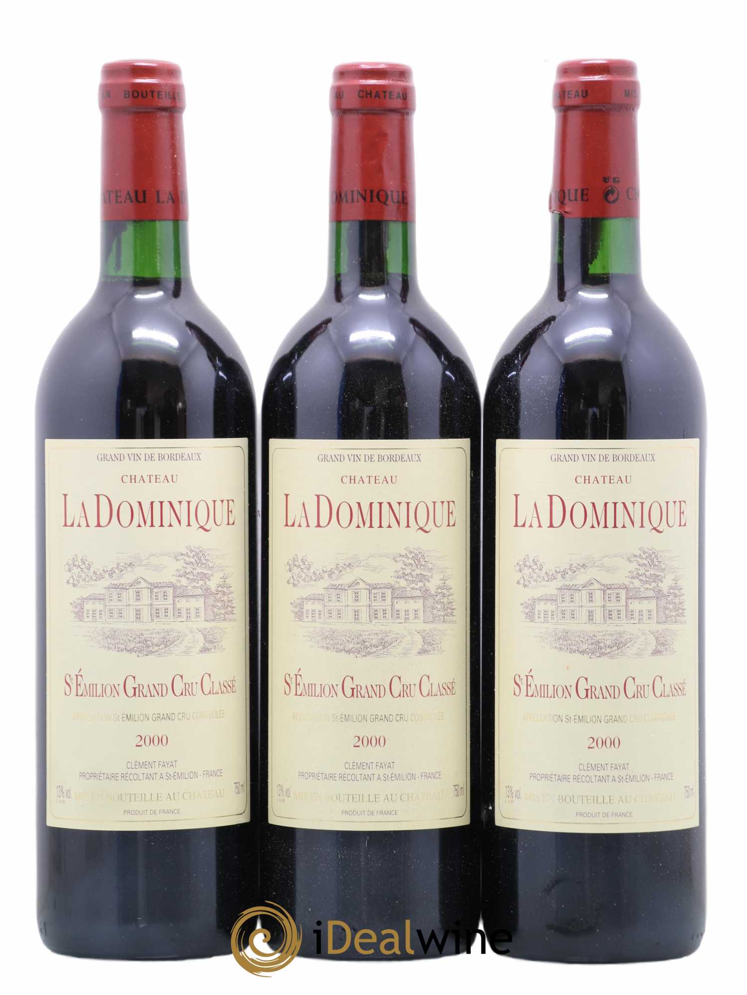 Château la Dominique Grand Cru Classé 0 2000 - Lot de 12 bouteilles - 2