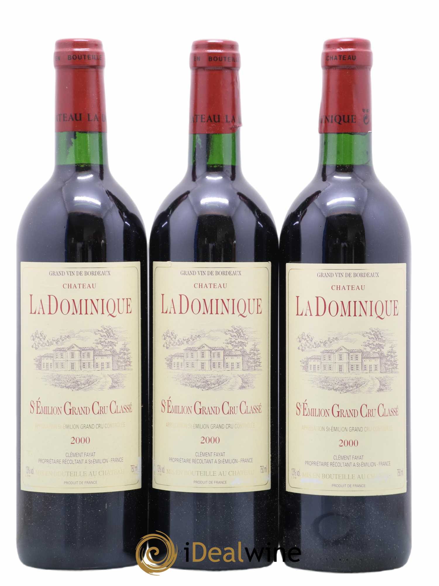 Château la Dominique Grand Cru Classé 0 2000 - Lot de 12 bouteilles - 3