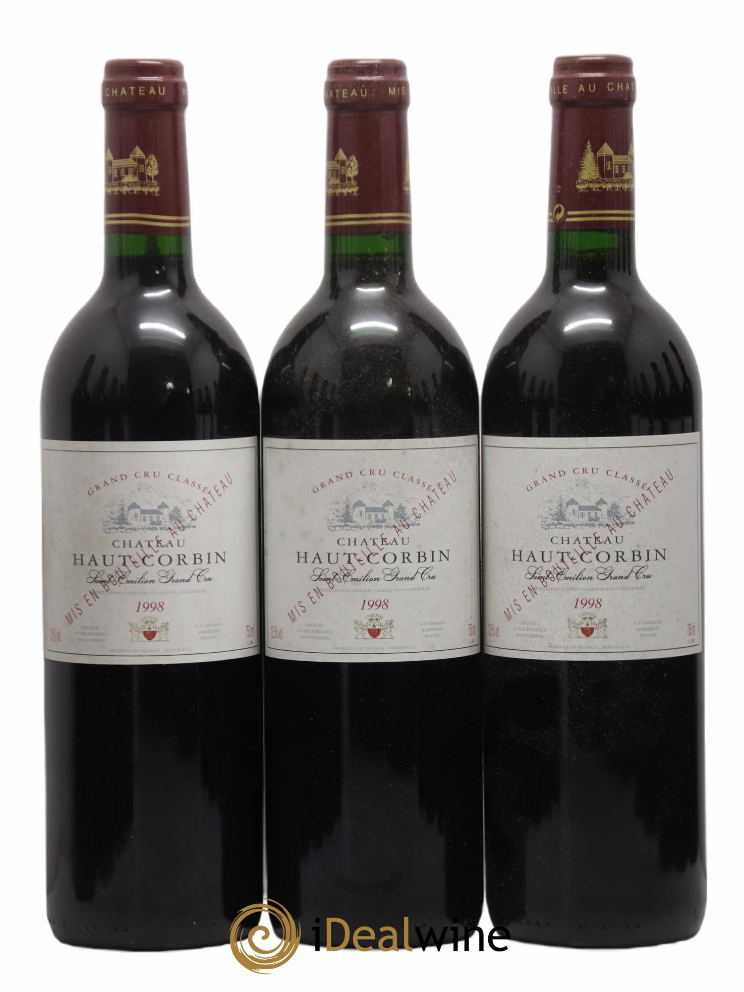 Château Haut Corbin Grand Cru 1998 - Lot de 12 bouteilles - 1