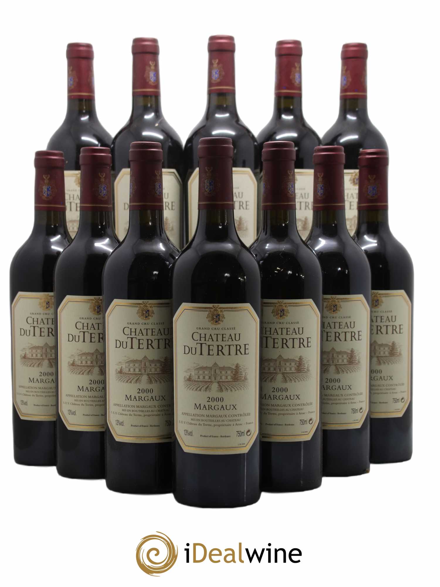 Château du Tertre 5ème Grand Cru Classé 2000 - Lot de 12 bouteilles - 0