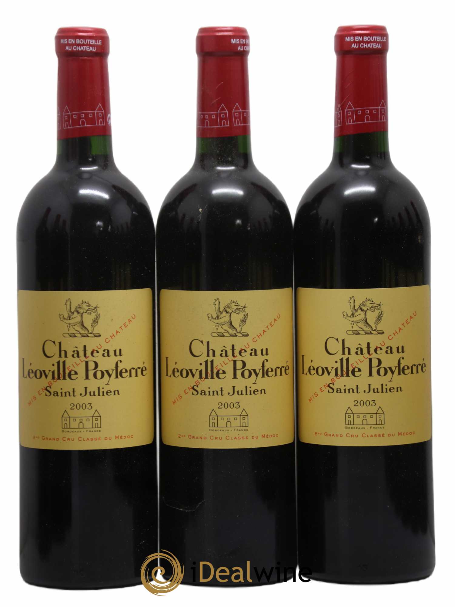 Château Léoville Poyferré 2ème Grand Cru Classé 2003 - Lot de 12 bouteilles - 1
