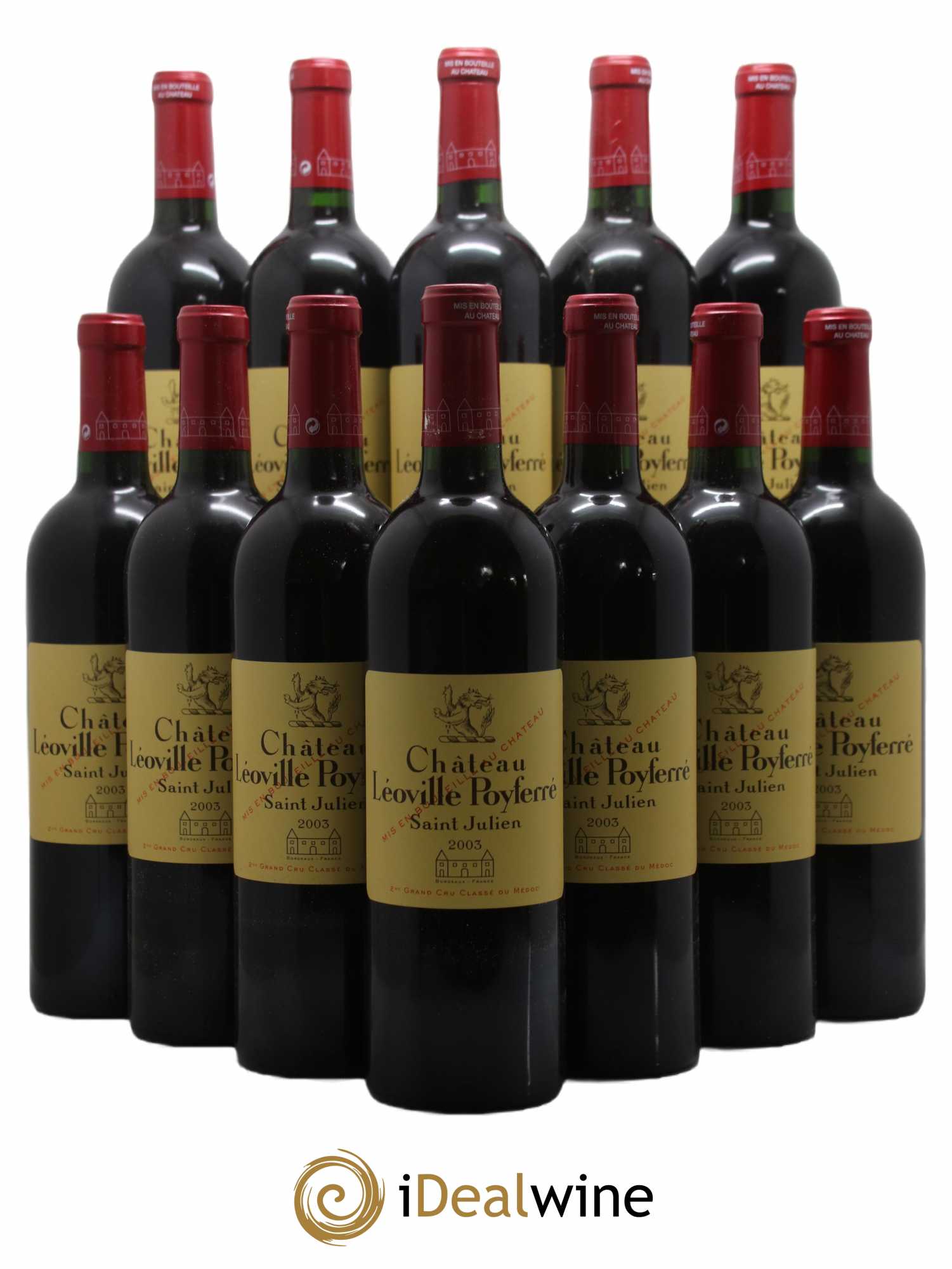 Château Léoville Poyferré 2ème Grand Cru Classé 2003 - Lot de 12 bouteilles - 0