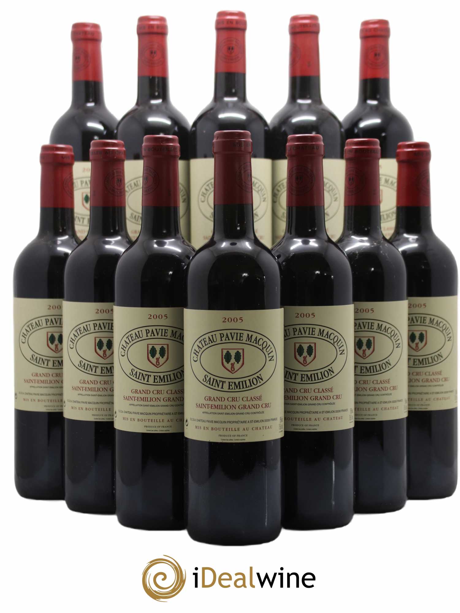 Château Pavie Macquin 1er Grand Cru Classé B 2005 - Lot de 12 bouteilles - 0