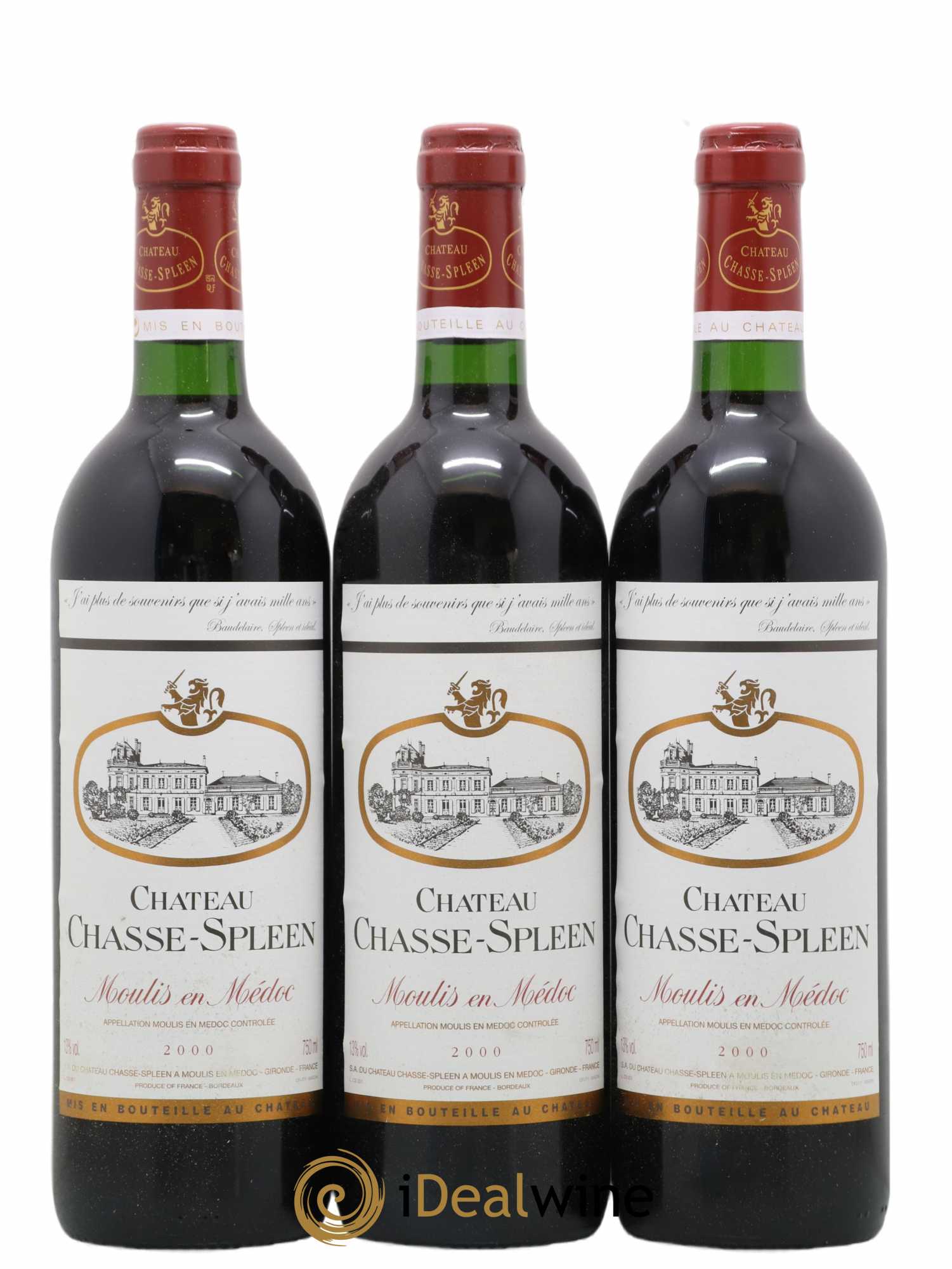 Château Chasse Spleen 0 2000 - Lot de 12 bouteilles - 2