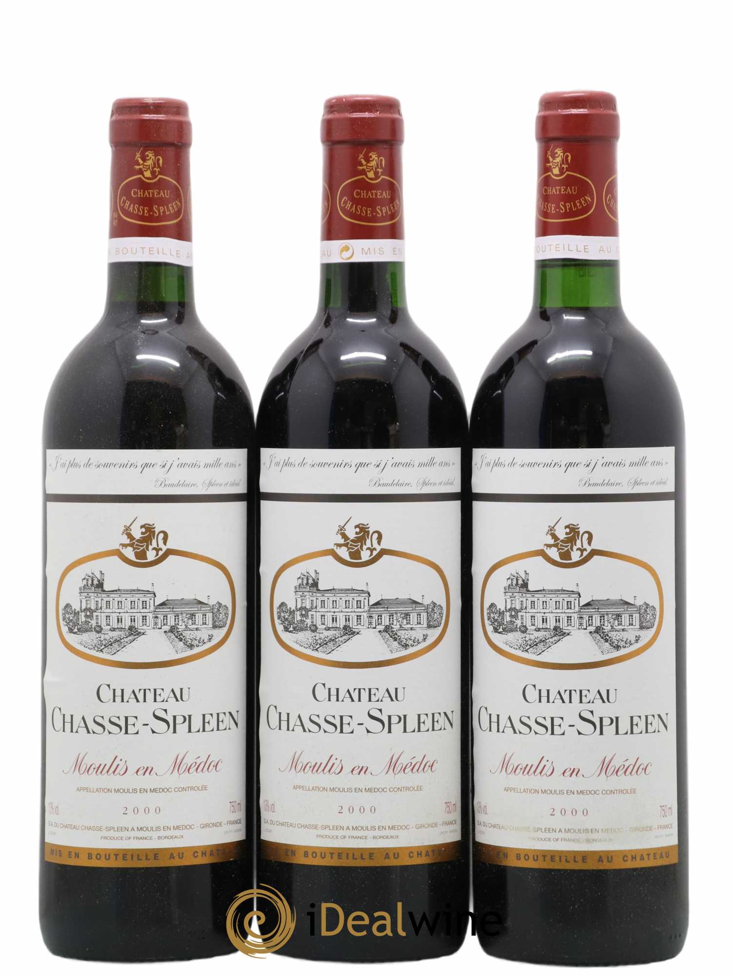 Château Chasse Spleen 0 2000 - Lot de 12 bouteilles - 3
