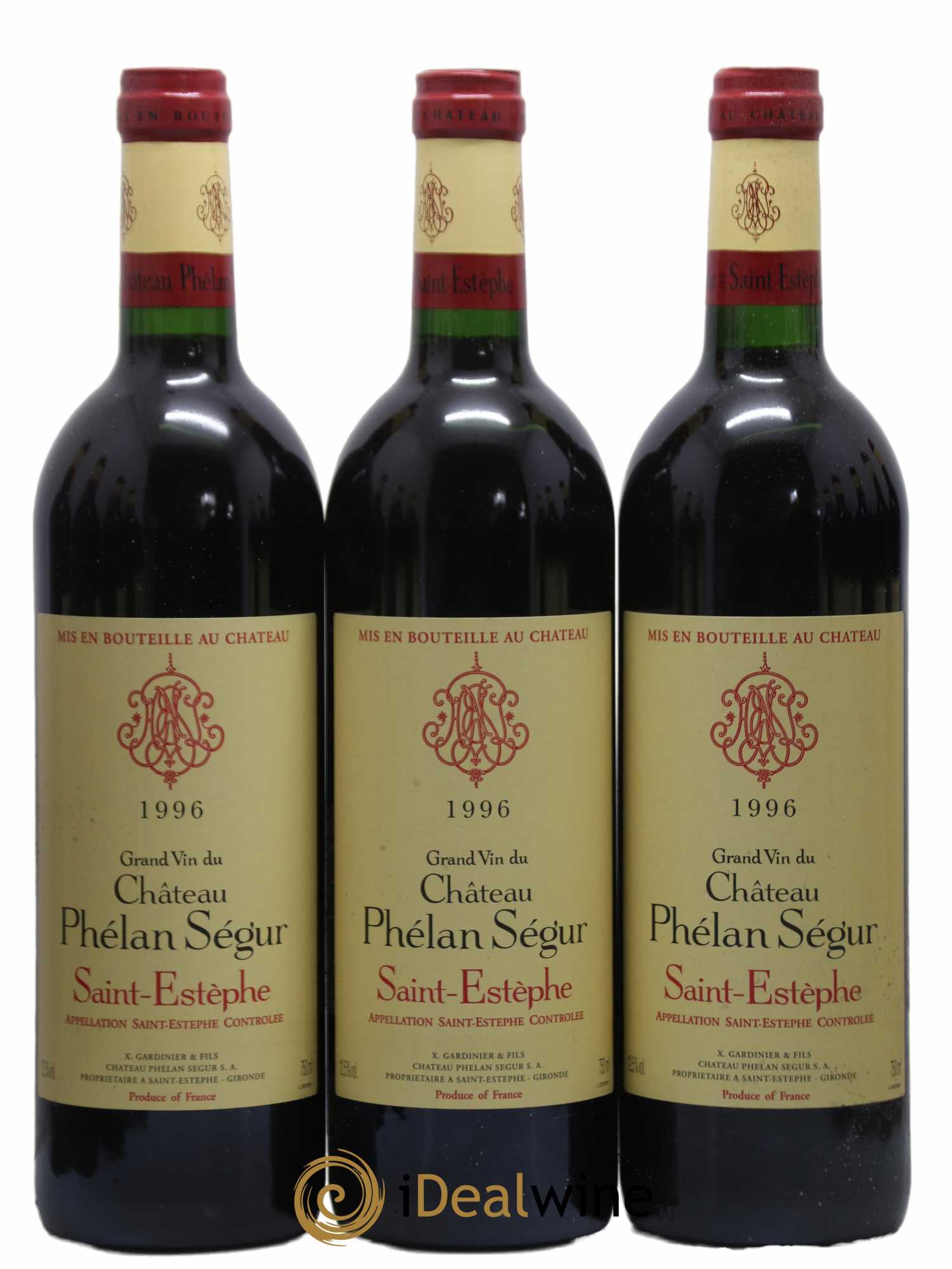 Château Phélan Ségur 1996 - Lot de 12 bouteilles - 1