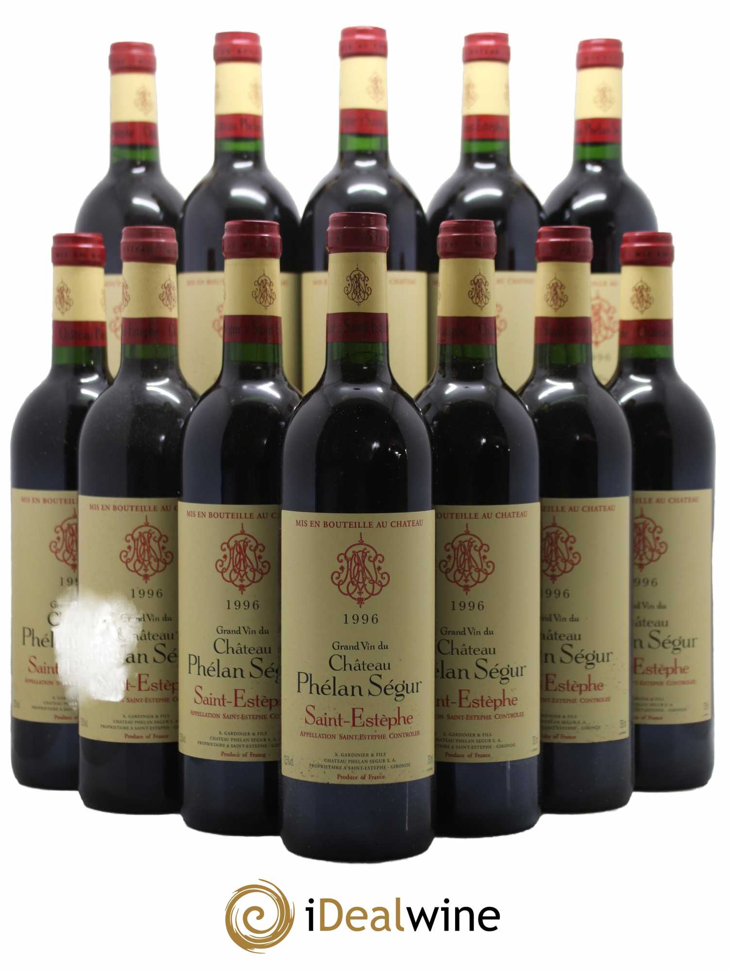 Château Phélan Ségur 1996 - Lot de 12 bouteilles - 0