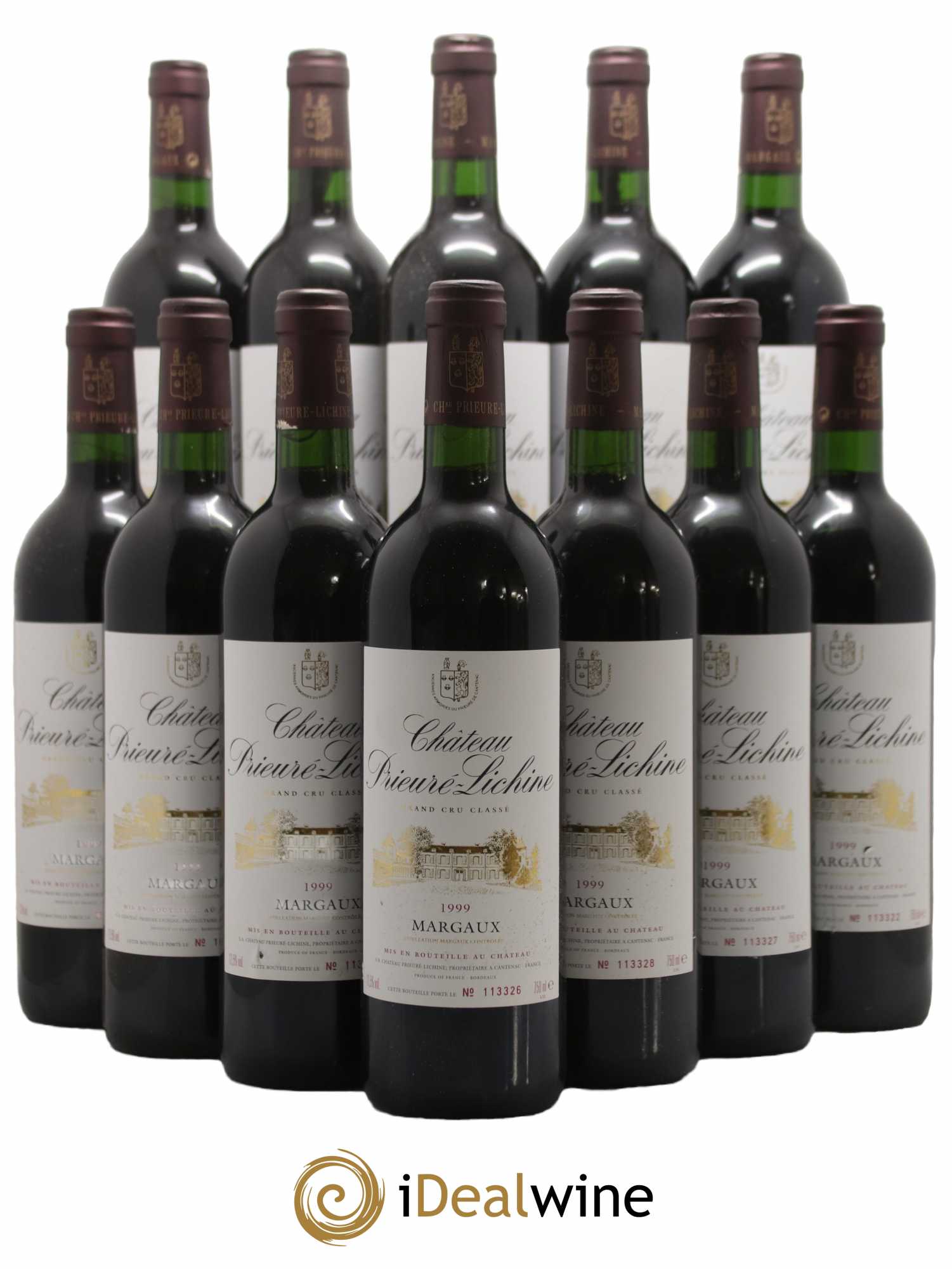 Château Prieuré Lichine 4ème Grand Cru Classé 1999 - Lot de 12 bouteilles - 0