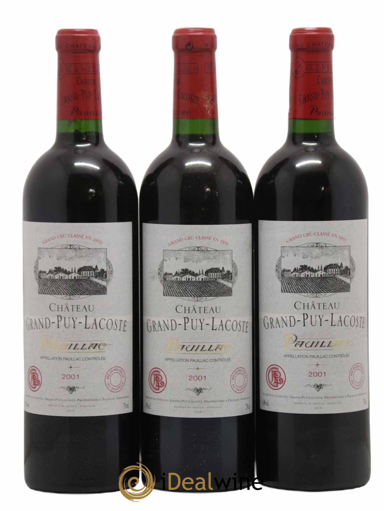Château Grand Puy Lacoste 5ème Grand Cru Classé 2001 - Lotto di 12 bottiglie - 4