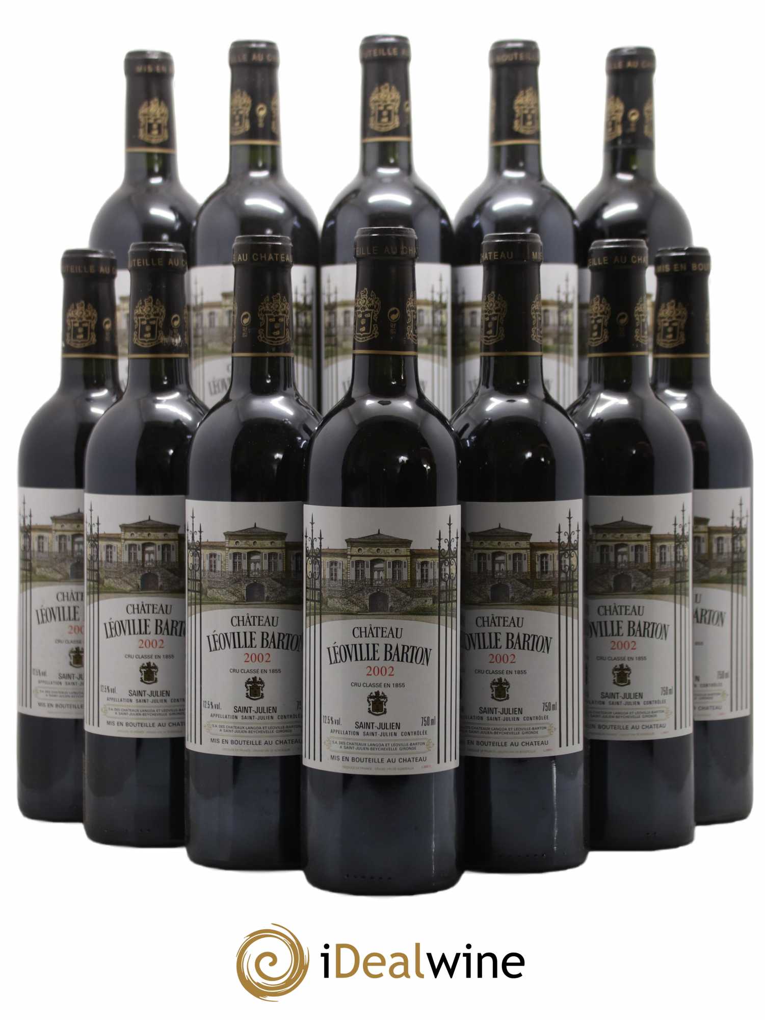 Château Léoville Barton 2ème Grand Cru Classé 2002 - Lot de 12 bouteilles - 0