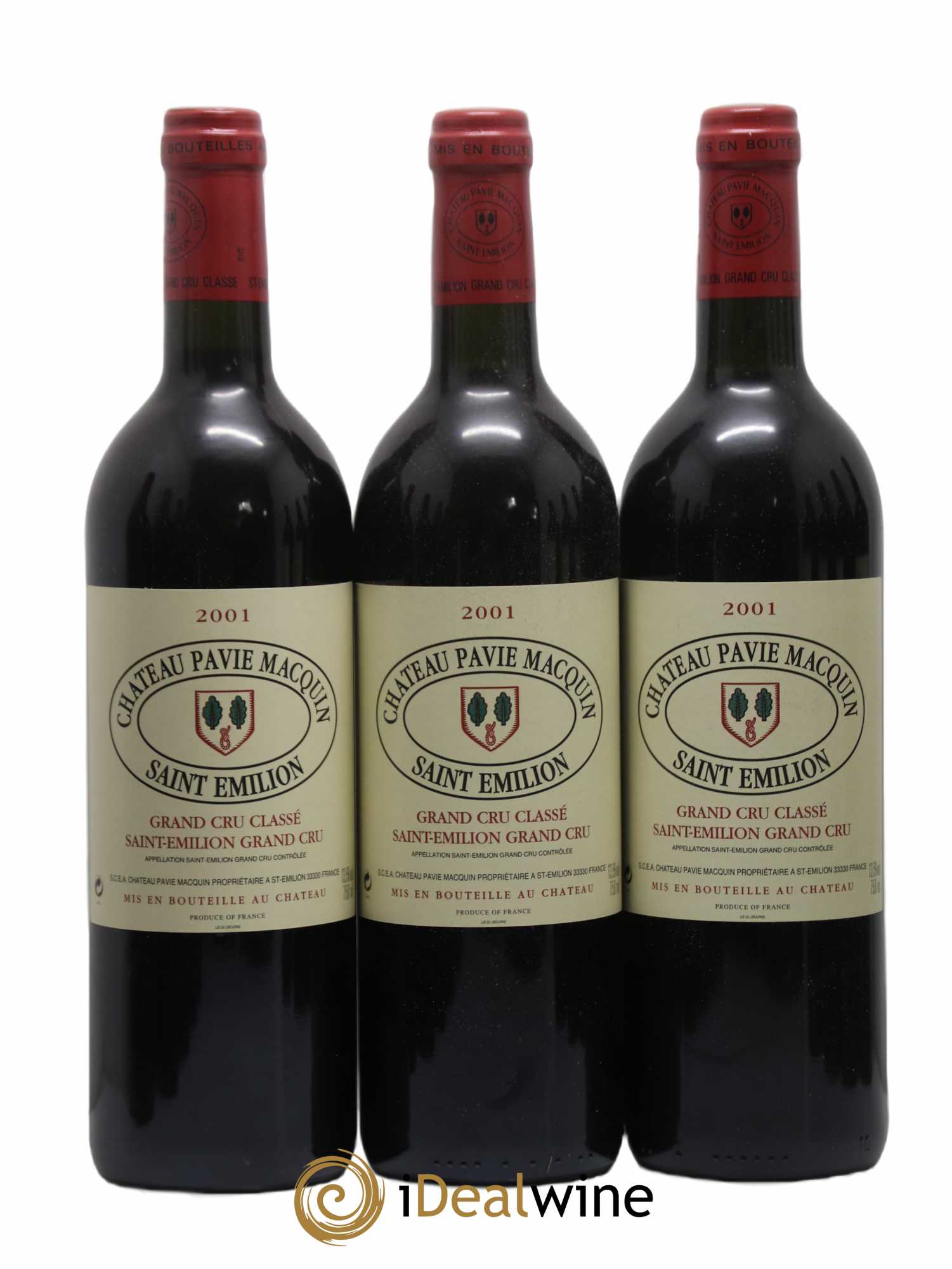 Château Pavie Macquin 1er Grand Cru Classé B 2001 - Lot de 12 bouteilles - 1