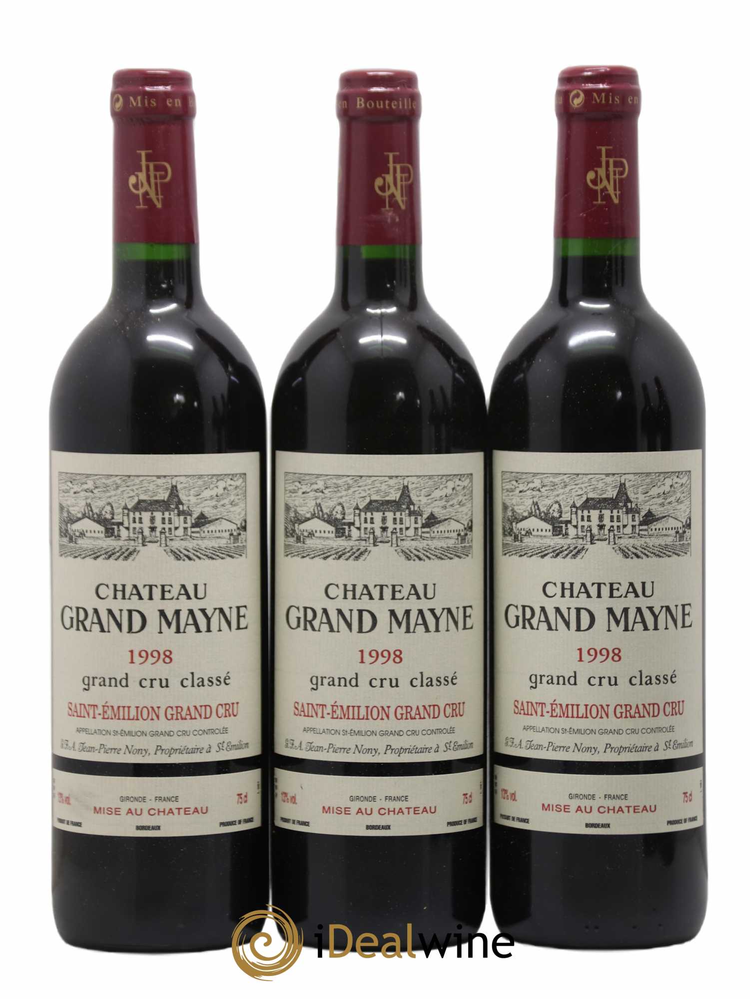 Château Grand Mayne Grand Cru Classé 1998 - Lot de 12 bouteilles - 1