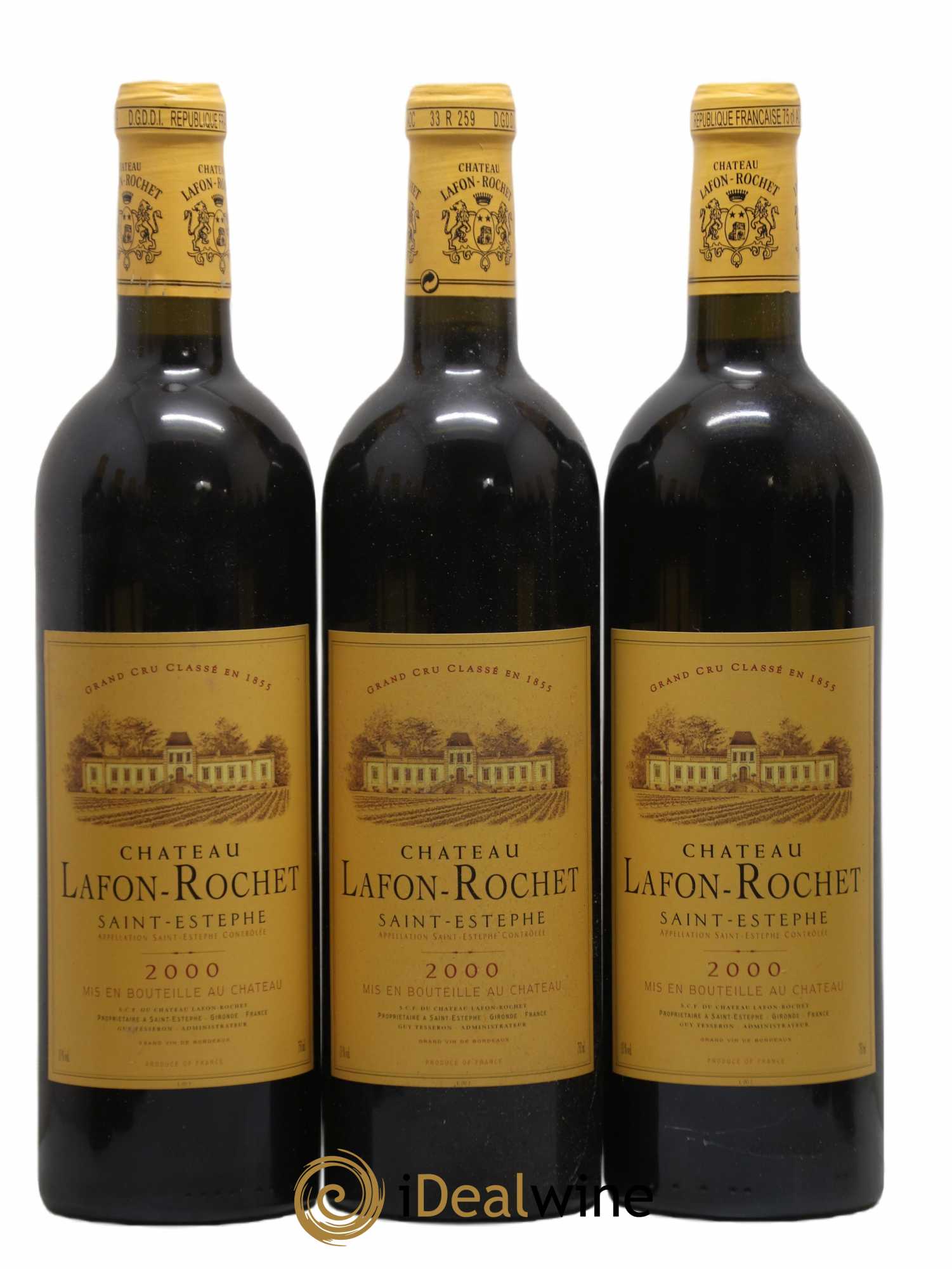 Château Lafon Rochet 4ème Grand Cru Classé 2000 - Lot de 12 bouteilles - 1