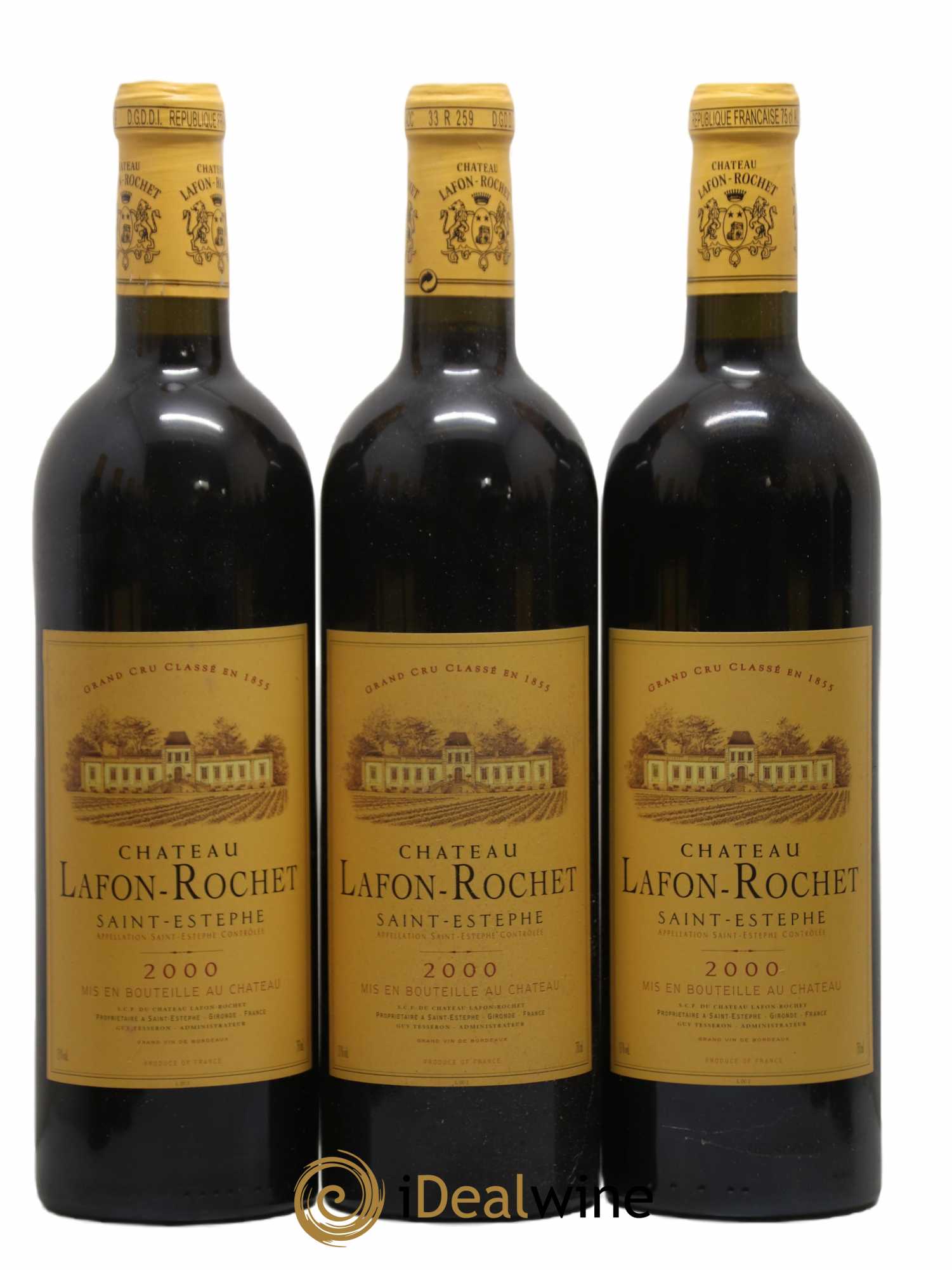 Château Lafon Rochet 4ème Grand Cru Classé 2000 - Lot de 12 bouteilles - 4