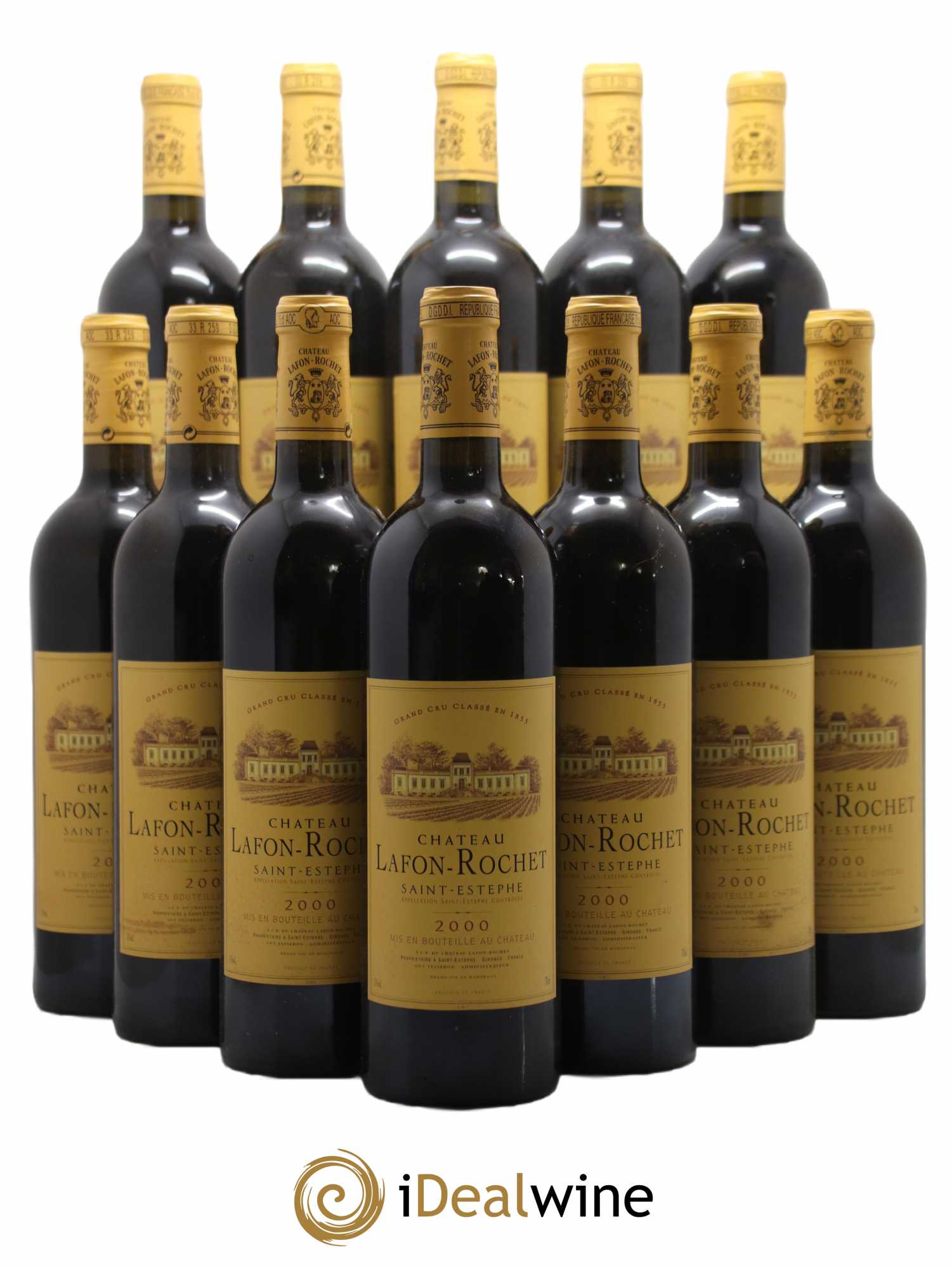 Château Lafon Rochet 4ème Grand Cru Classé 2000 - Lot de 12 bouteilles - 0