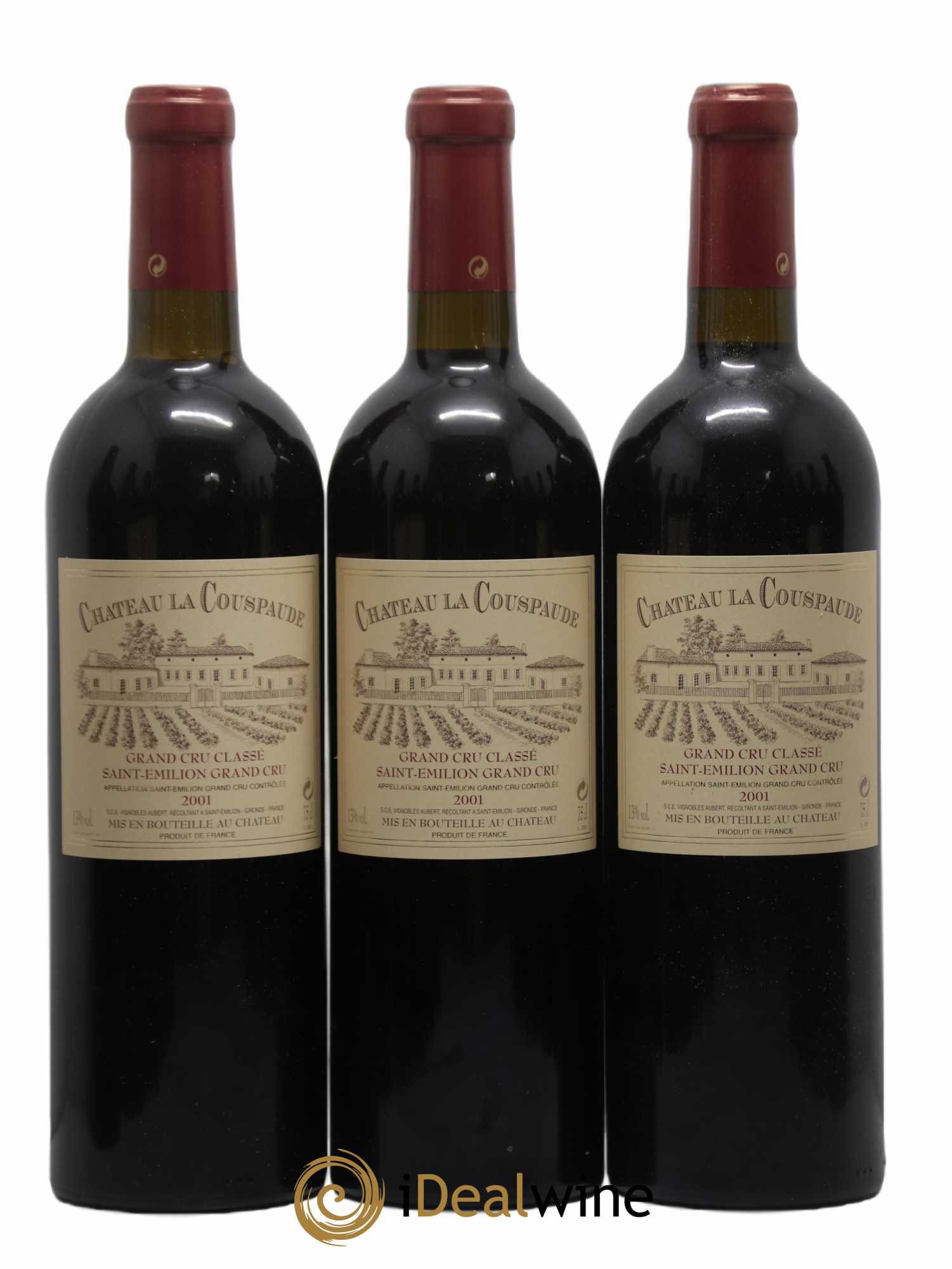 Château la Couspaude Grand Cru Classé 2001 - Lot de 12 bouteilles - 1
