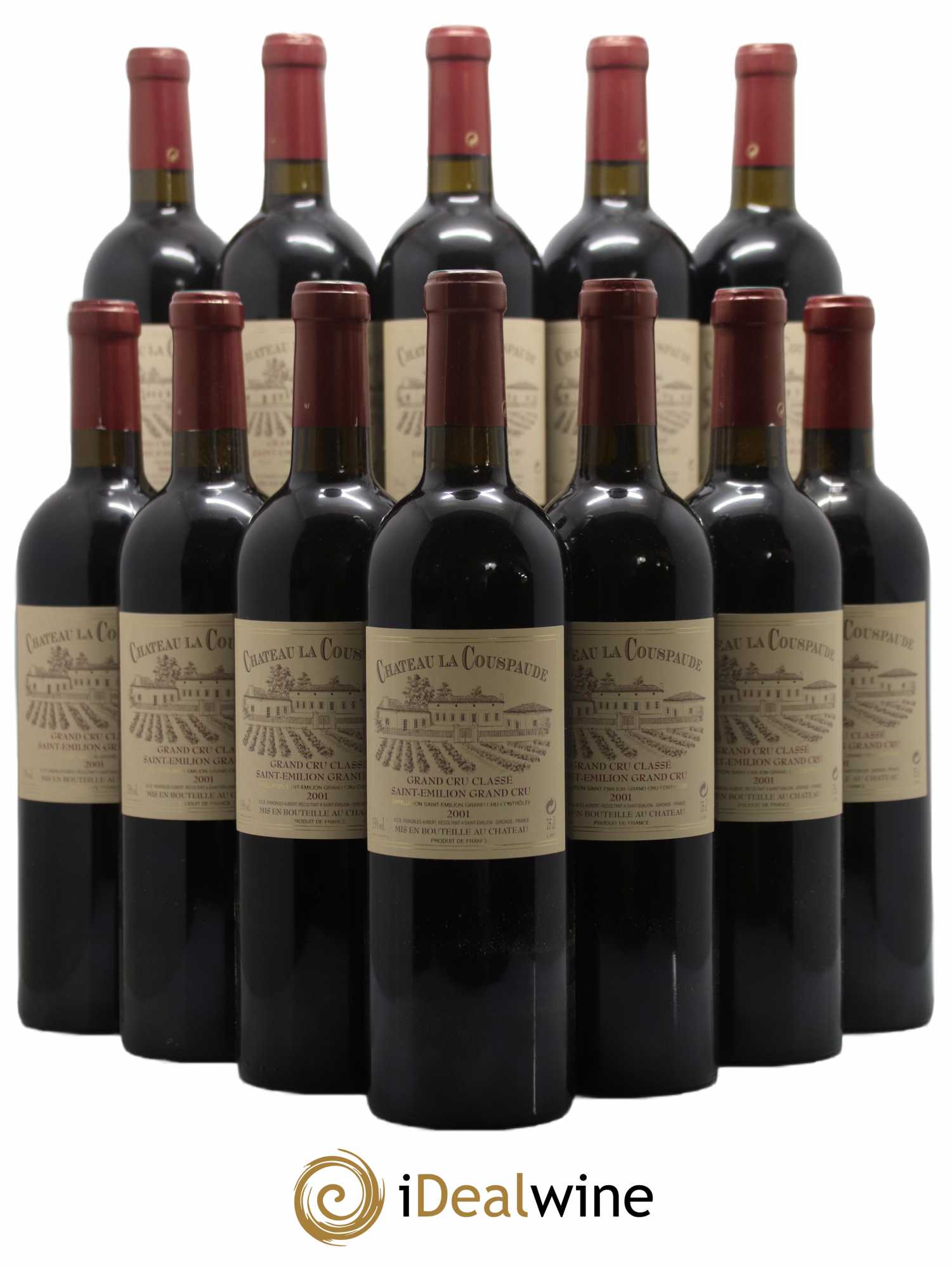 Château la Couspaude Grand Cru Classé 2001 - Lot de 12 bouteilles - 0