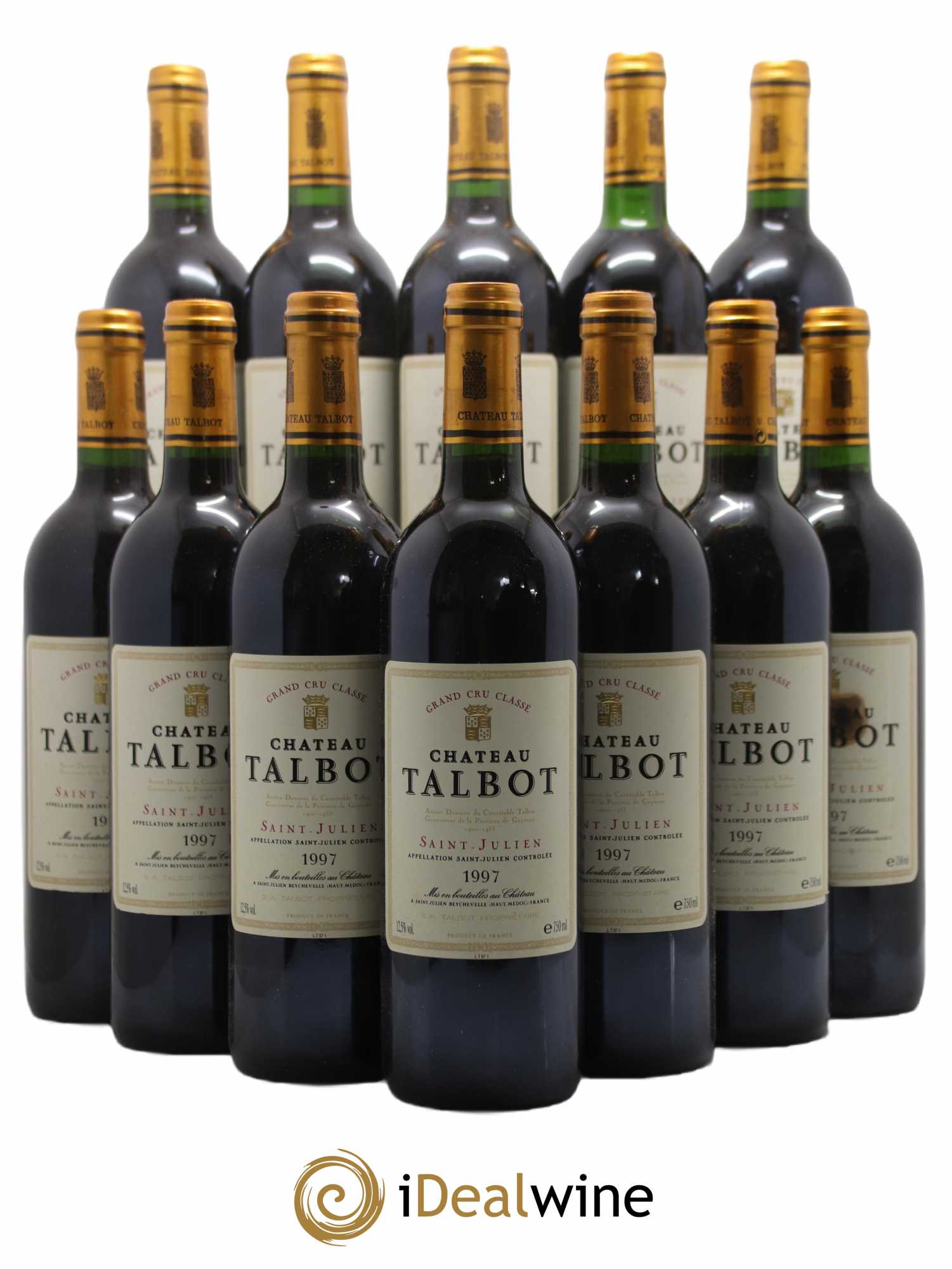 Château Talbot 4ème Grand Cru Classé 1997 - Lot de 12 bouteilles - 0