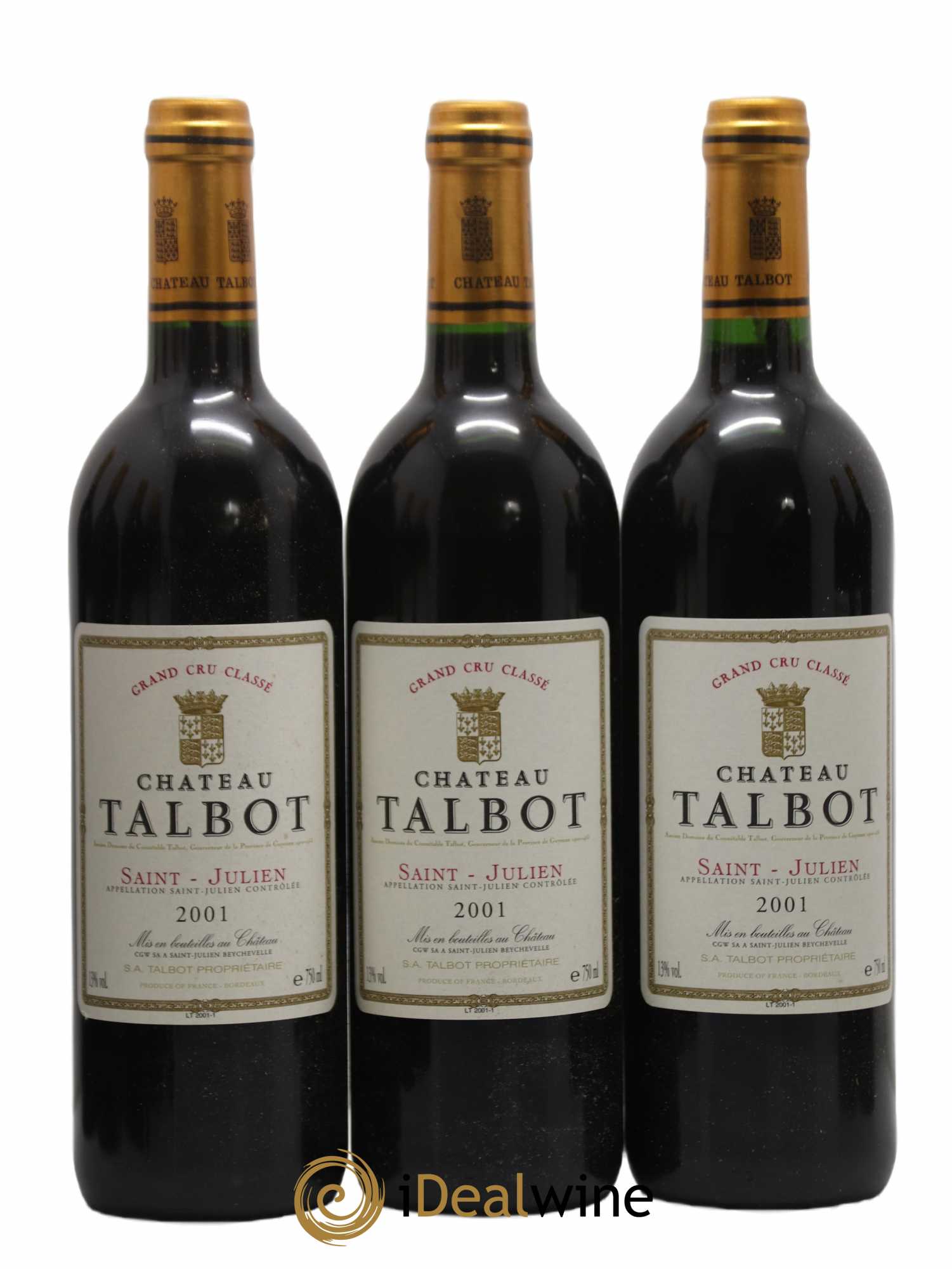 Château Talbot 4ème Grand Cru Classé 2001 - Lot de 12 bouteilles - 2