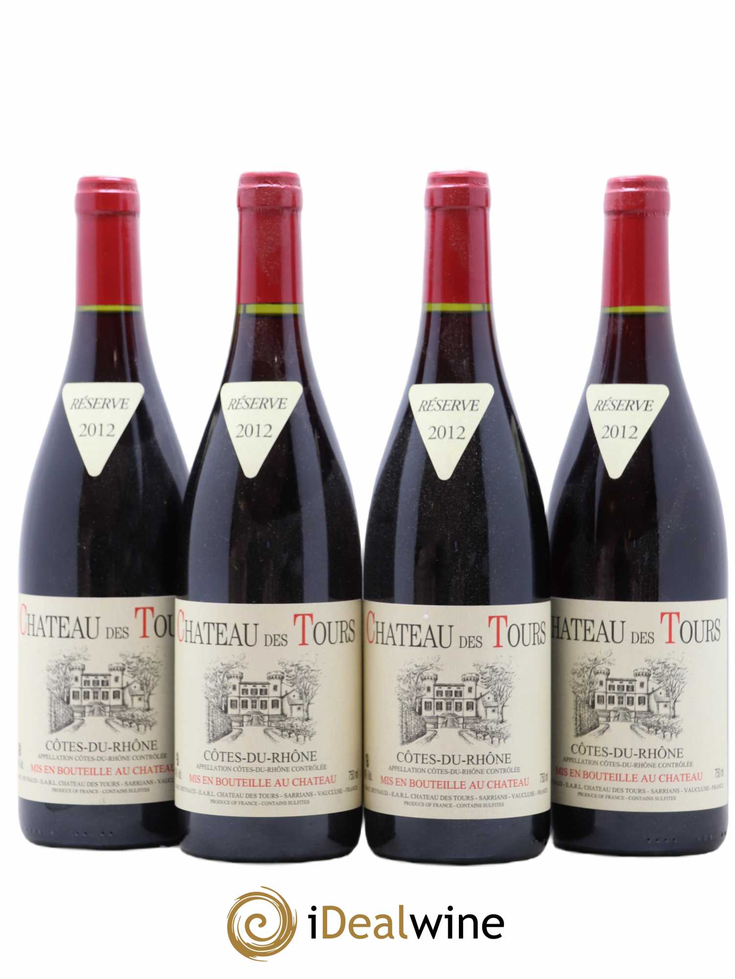 Côtes-du-Rhône Château des Tours Emmanuel Reynaud 2012 - Lot de 4 bouteilles - 0