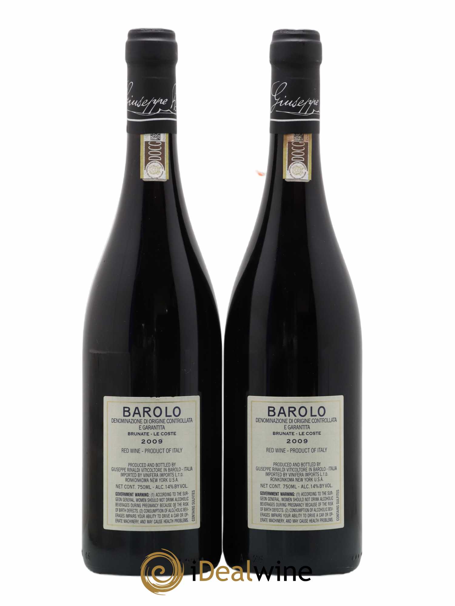 Barolo DOCG Brunate Le Coste Giuseppe Rinaldi 2009 - Lot of 2 bottles - 1
