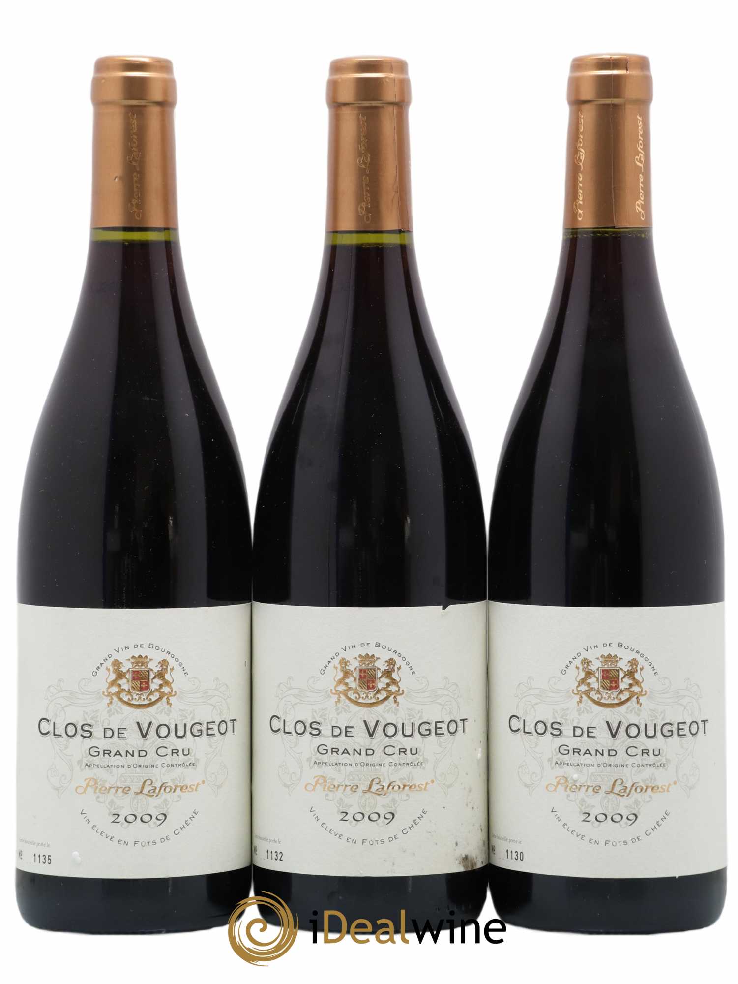 Clos de Vougeot Grand Cru Pierre Laforest 2009 - Lot de 3 bouteilles - 0