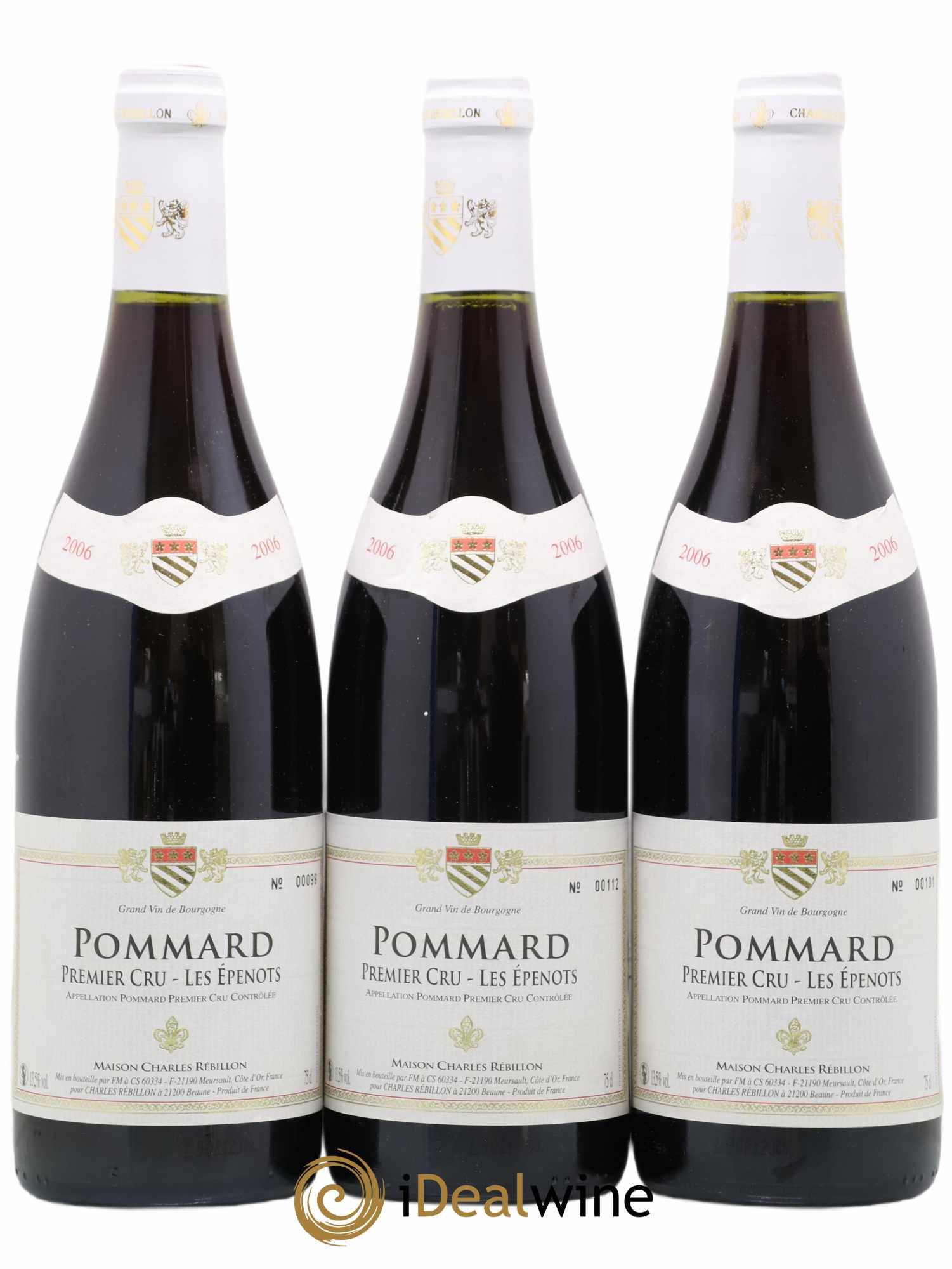 Pommard 1er Cru Les Epenots Charles Rebillon 2006 - Posten von 3 Flaschen - 0