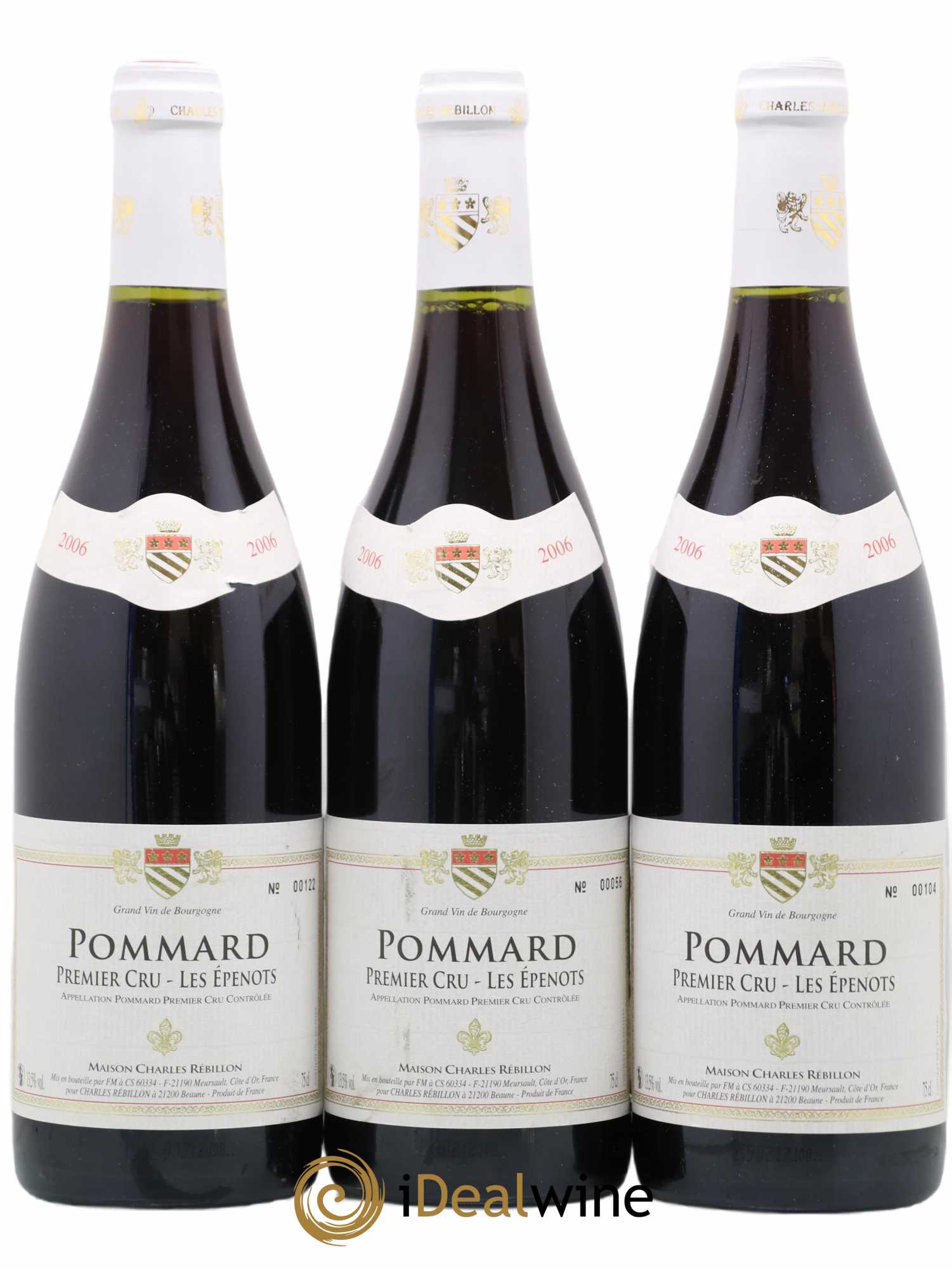 Pommard 1er Cru Les Epenots Charles Rebillon 2006 - Posten von 3 Flaschen - 0