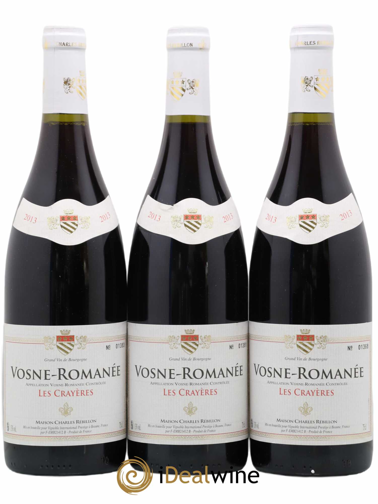 Vosne-Romanée Les Crayères Charles Rebillon 2013 - Posten von 3 Flaschen - 0
