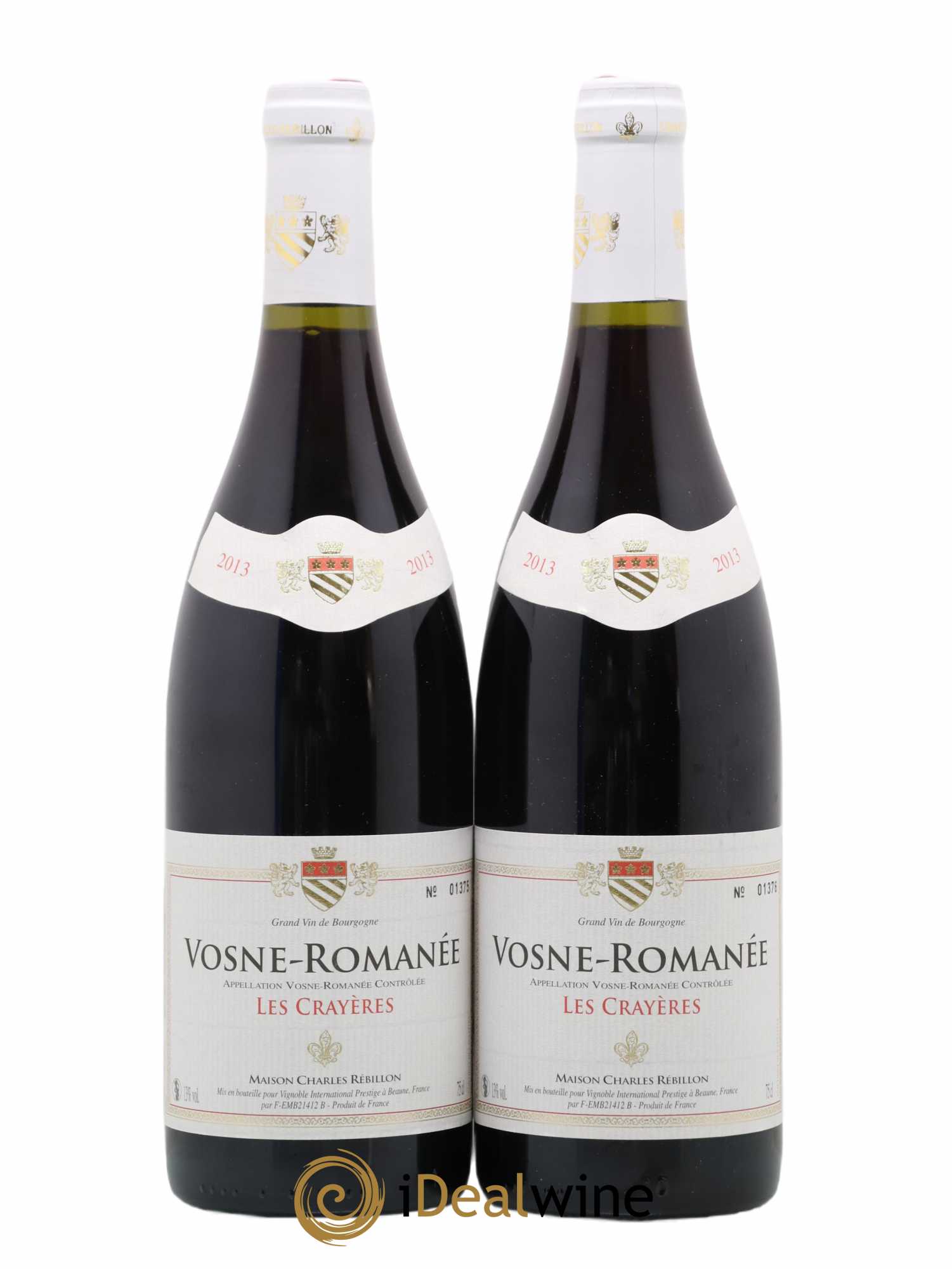 Vosne-Romanée Les Crayères Charles Rebillon 2013 - Posten von 2 Flaschen - 0