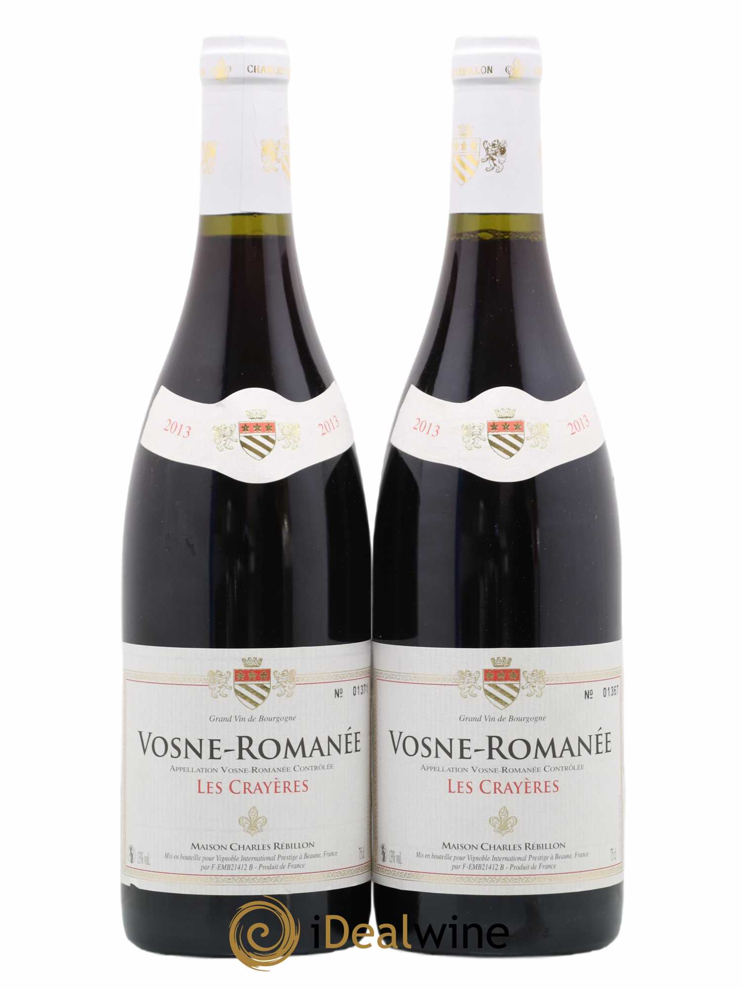 Vosne-Romanée Les Crayères Charles Rebillon 2013 - Posten von 2 Flaschen - 0