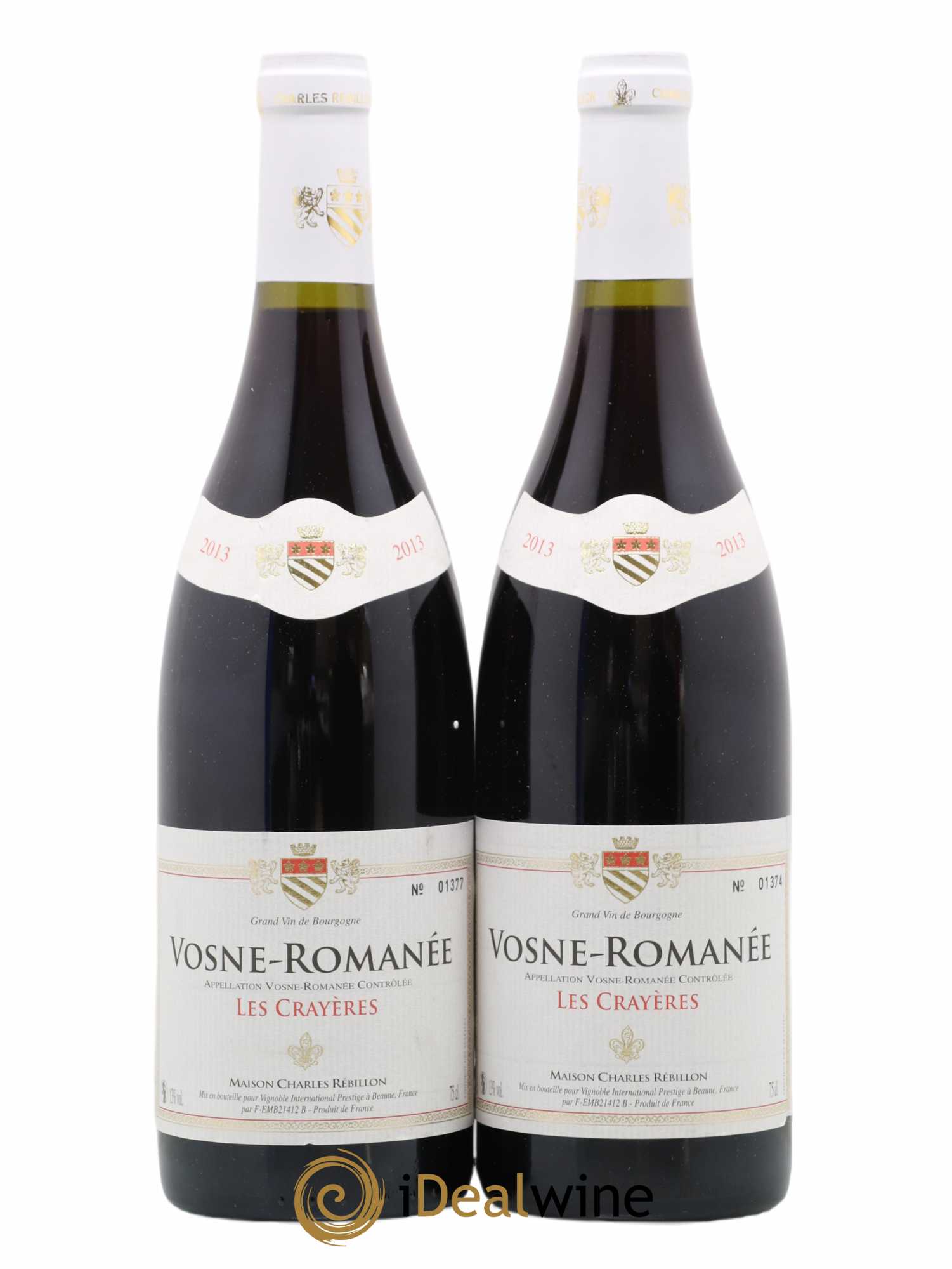 Vosne-Romanée Les Crayères Charles Rebillon 2013 - Posten von 2 Flaschen - 0