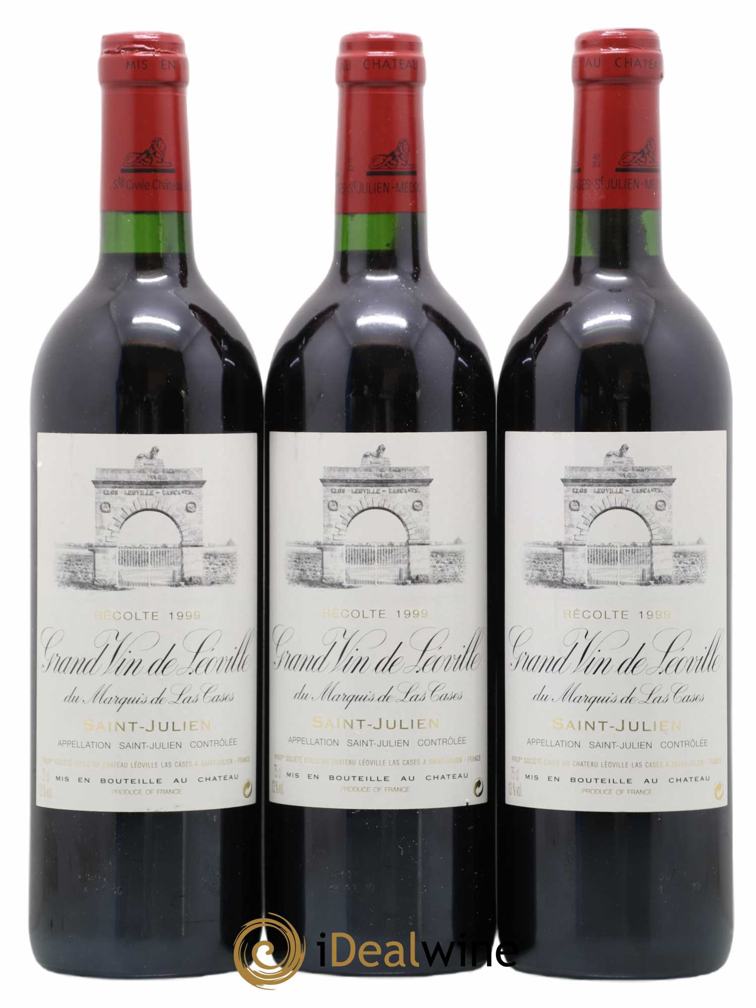 Château Léoville Las Cases 2ème Grand Cru Classé 1999 - Lot de 3 bouteilles - 0