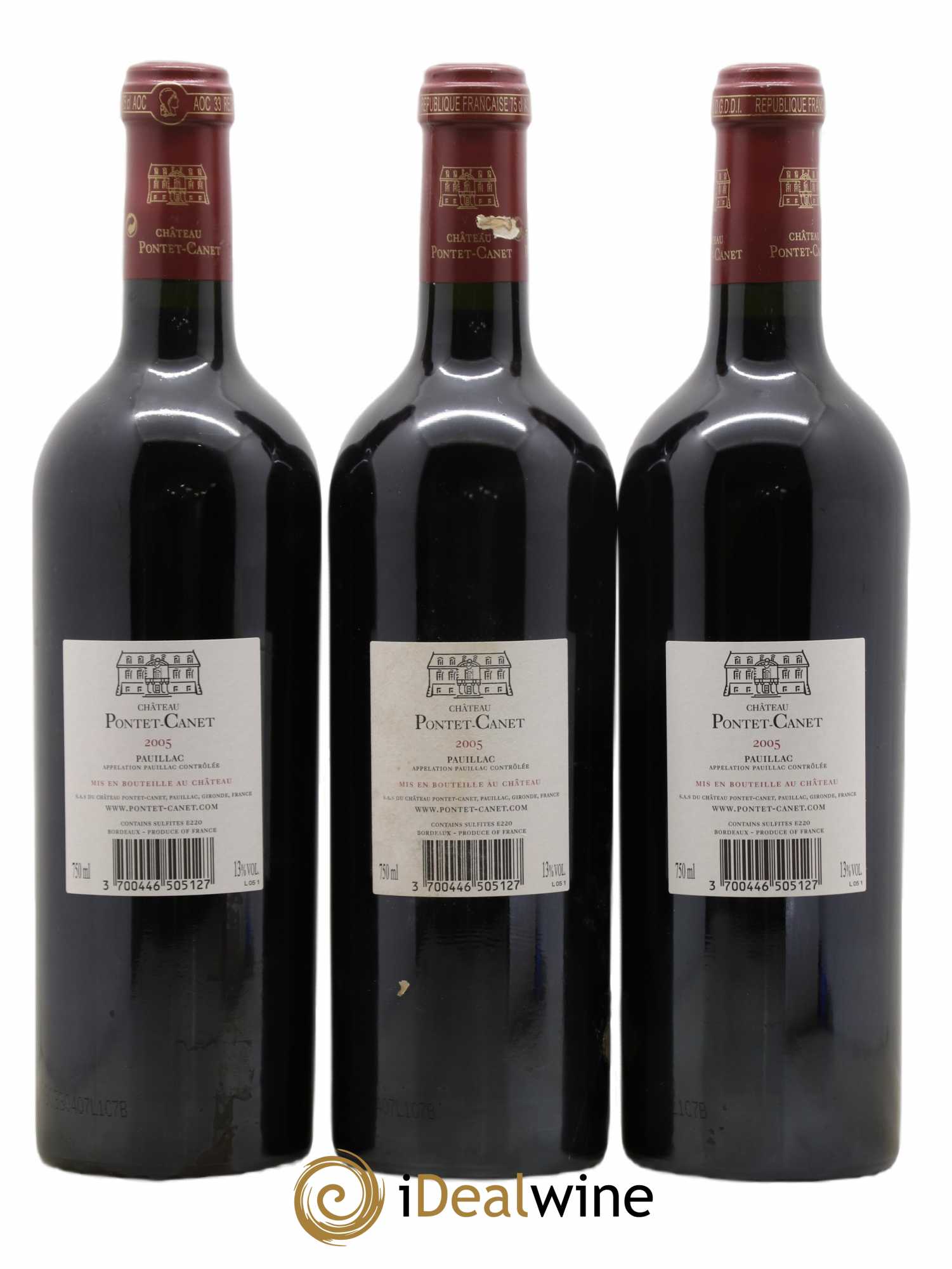 Château Pontet Canet 5ème Grand Cru Classé 2005 - Lot of 12 bottles - 8