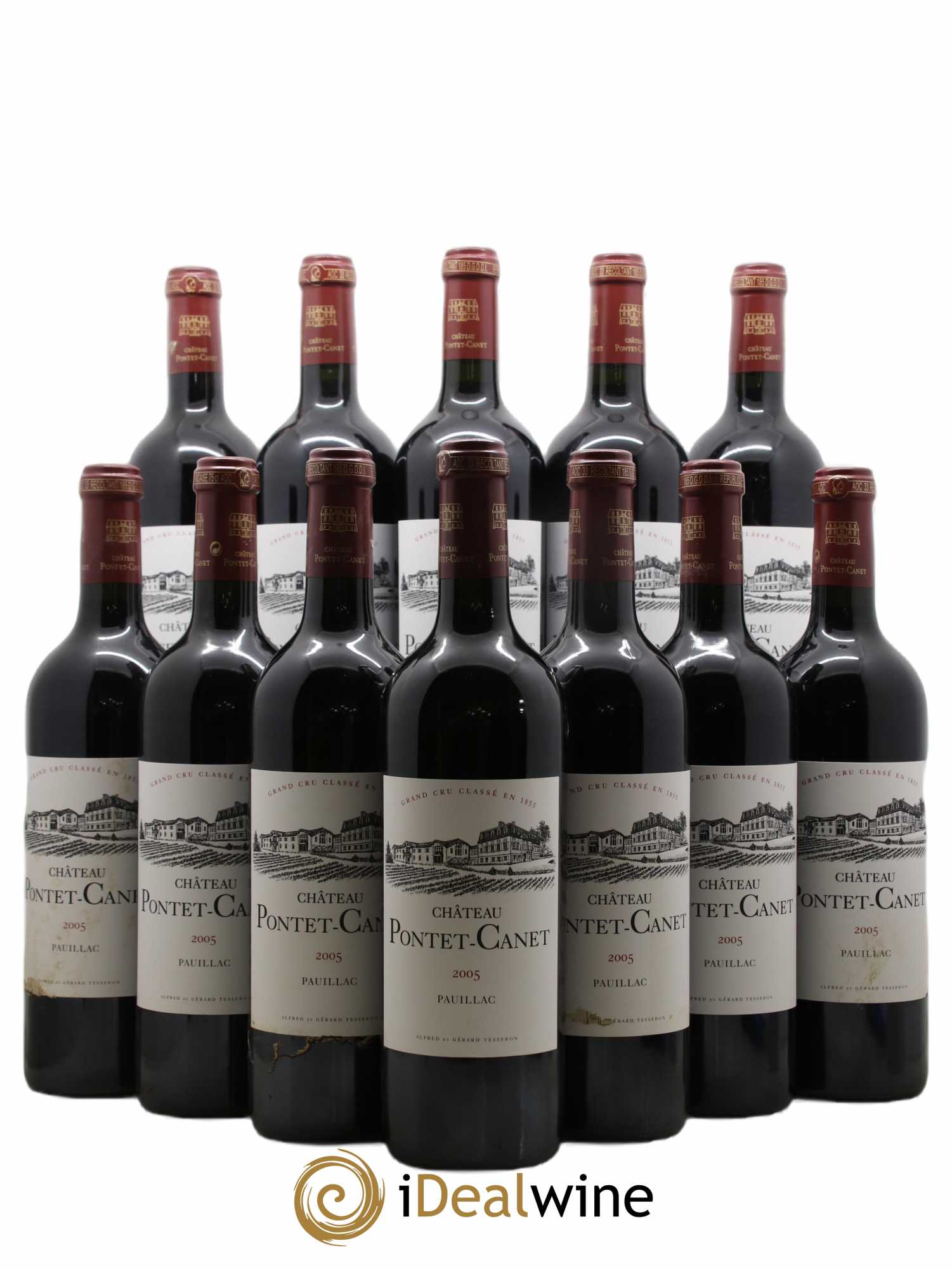 Château Pontet Canet 5ème Grand Cru Classé 2005 - Lot of 12 bottles - 0