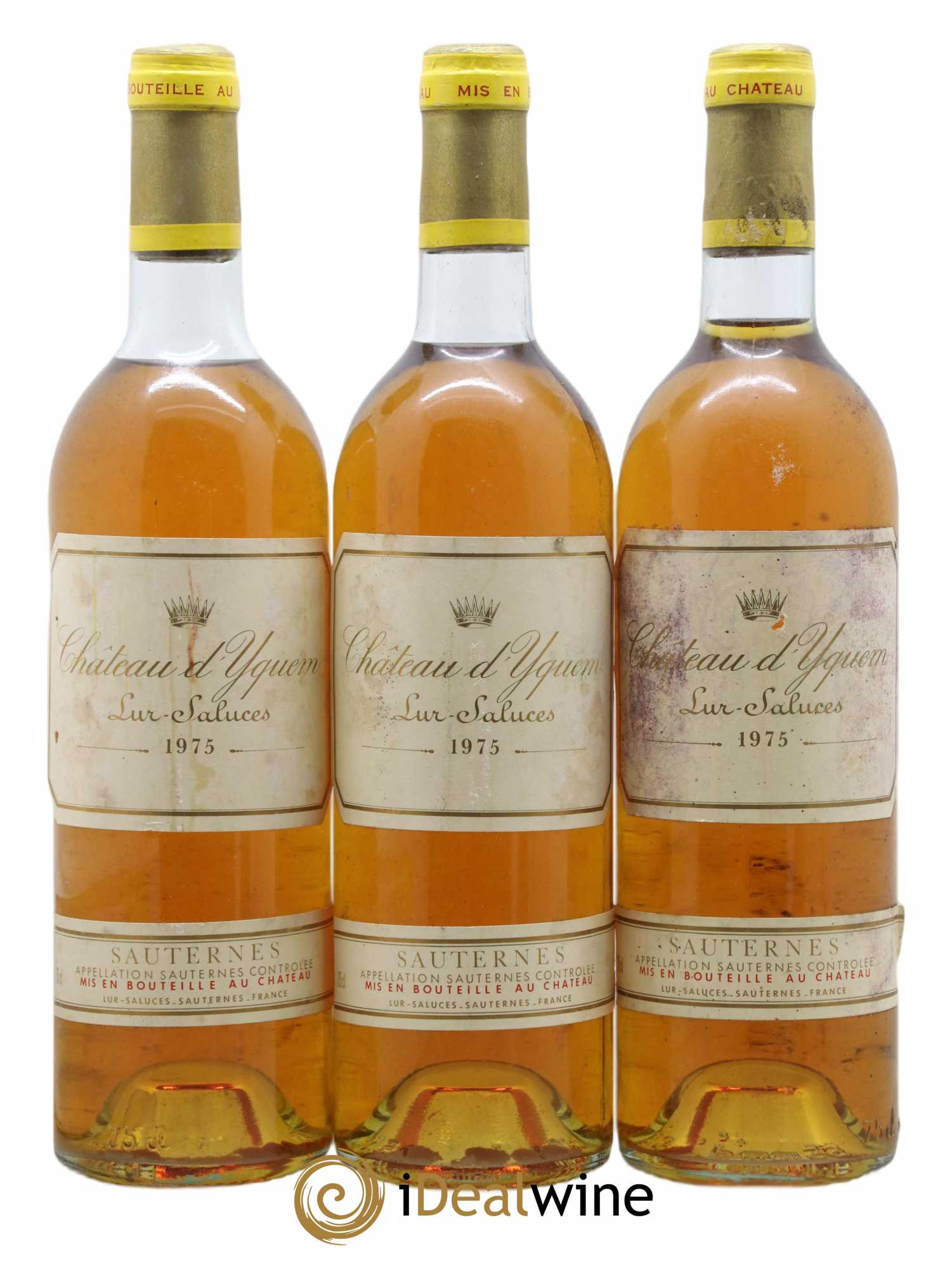 Château d' Yquem 1er Cru Classé Supérieur 1975 - Lotto di 3 bottiglie - 0