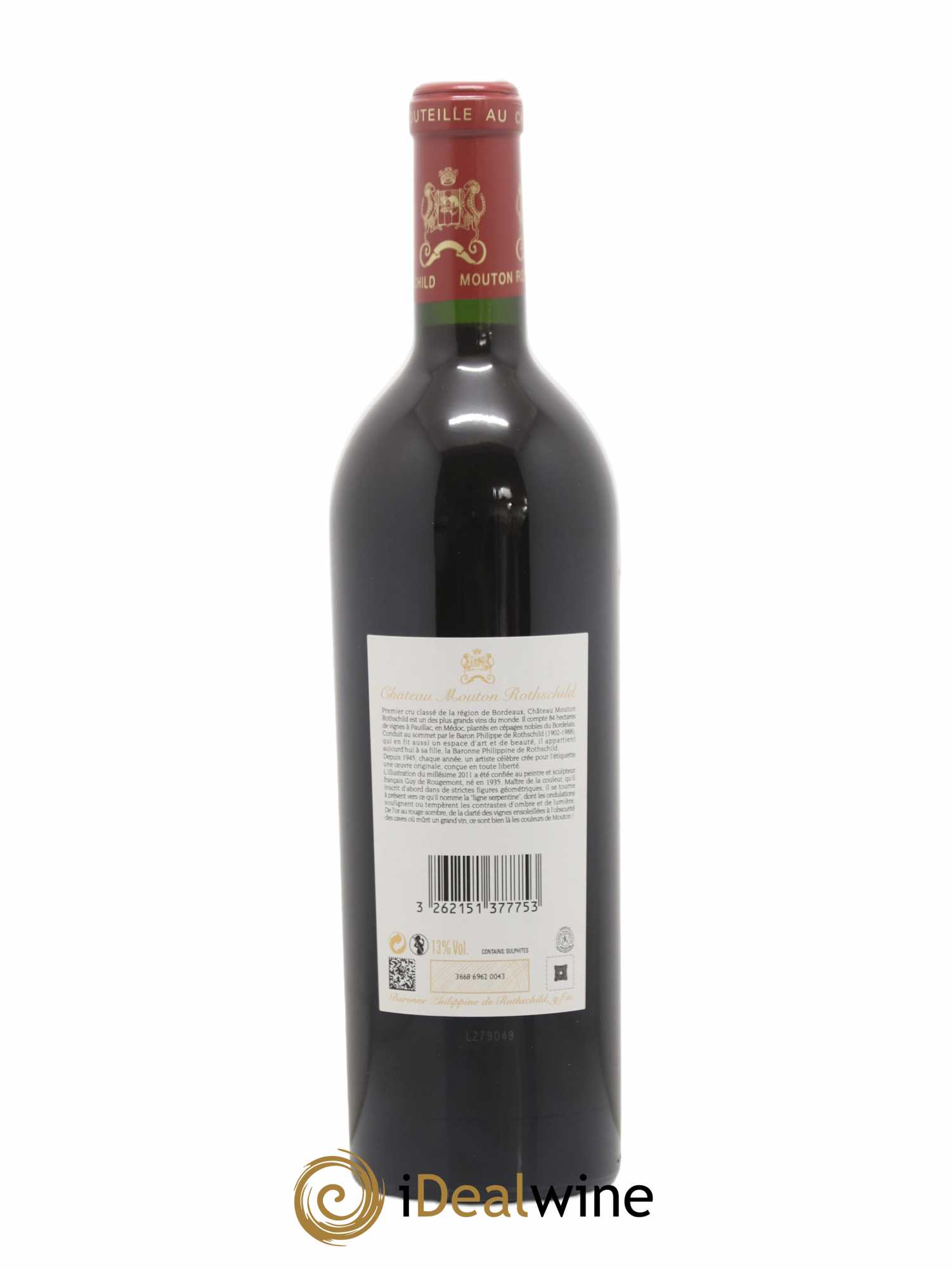 Château Mouton Rothschild 1er Grand Cru Classé 2011 - Lot de 1 bouteille - 1