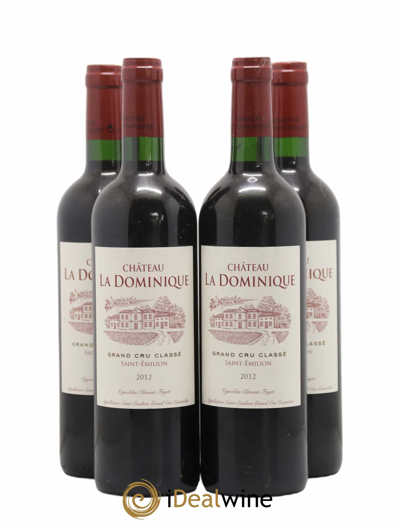 Château la Dominique Grand Cru Classé 2012 - Lot de 4 bouteilles - 0