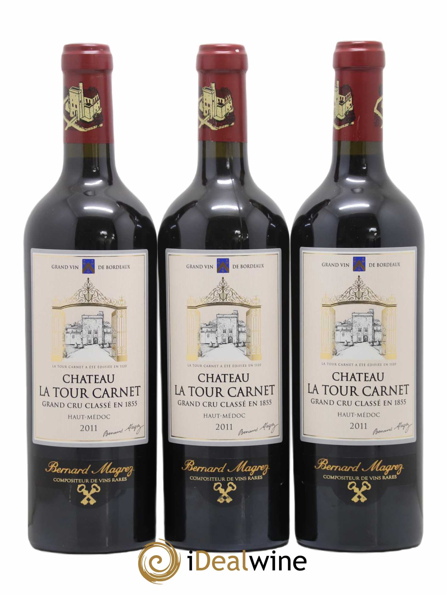 Château la Tour Carnet 4ème Grand Cru Classé 2011 - Lot de 6 bouteilles - 1