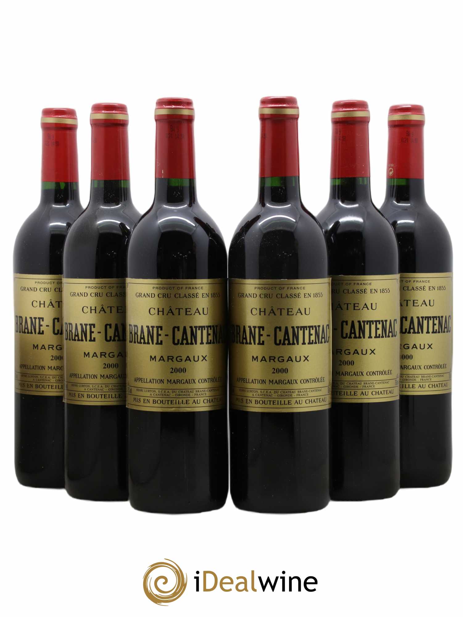 Château Brane Cantenac 2ème Grand Cru Classé 2000 - Lot de 6 bouteilles - 0