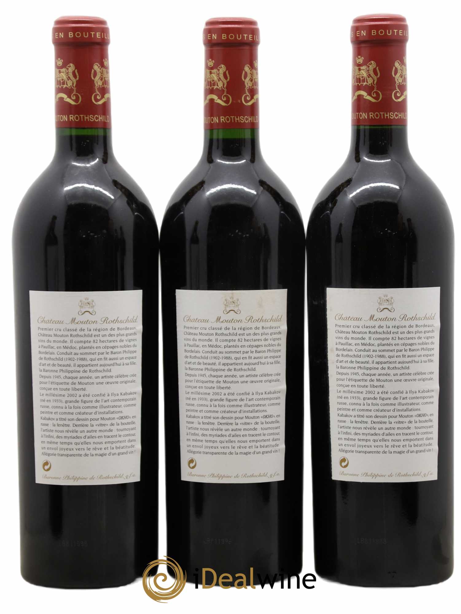 Château Mouton Rothschild 1er Grand Cru Classé 2002 - Lot de 6 bouteilles - 2