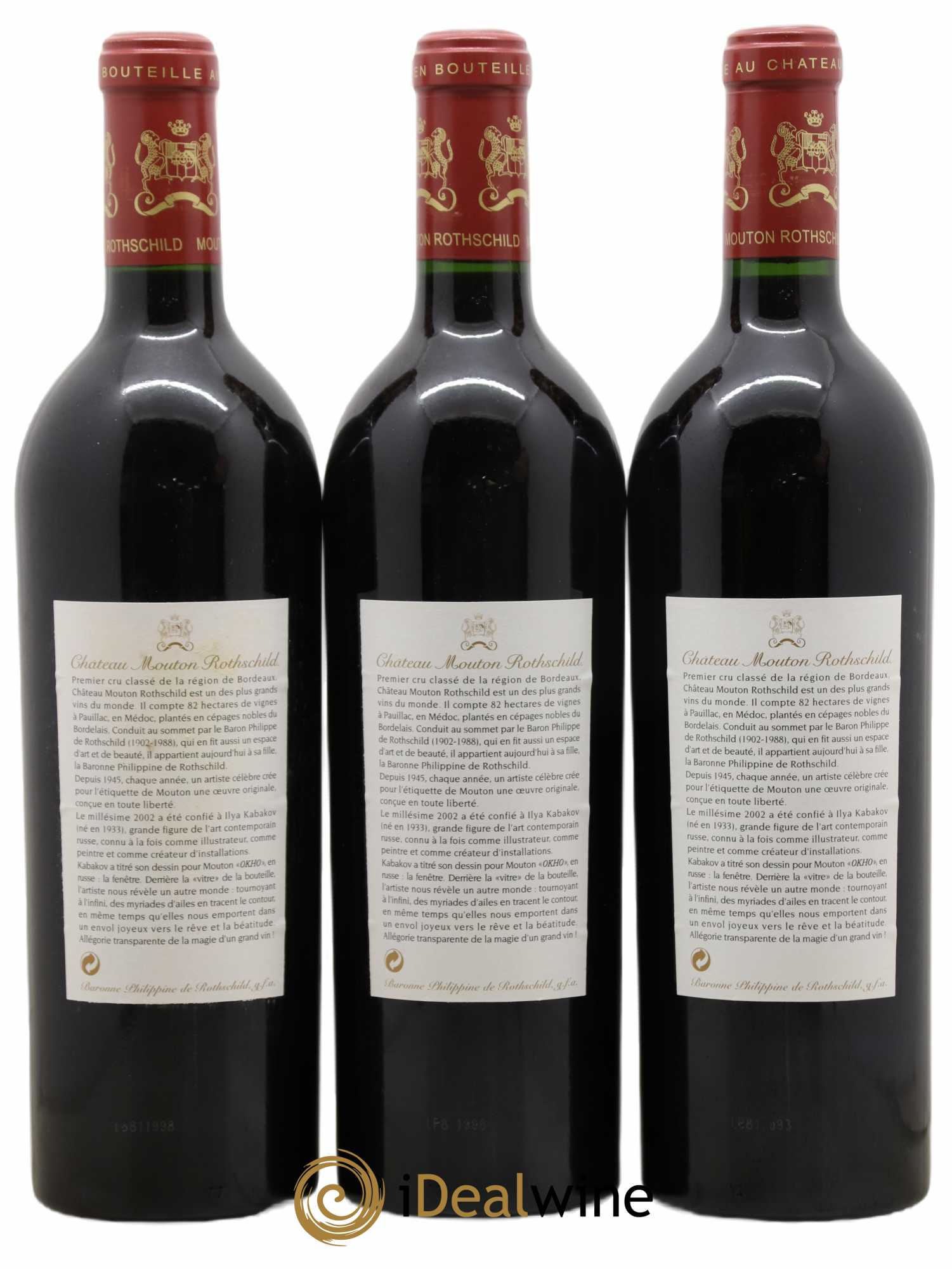 Château Mouton Rothschild 1er Grand Cru Classé 2002 - Lot de 6 bouteilles - 4