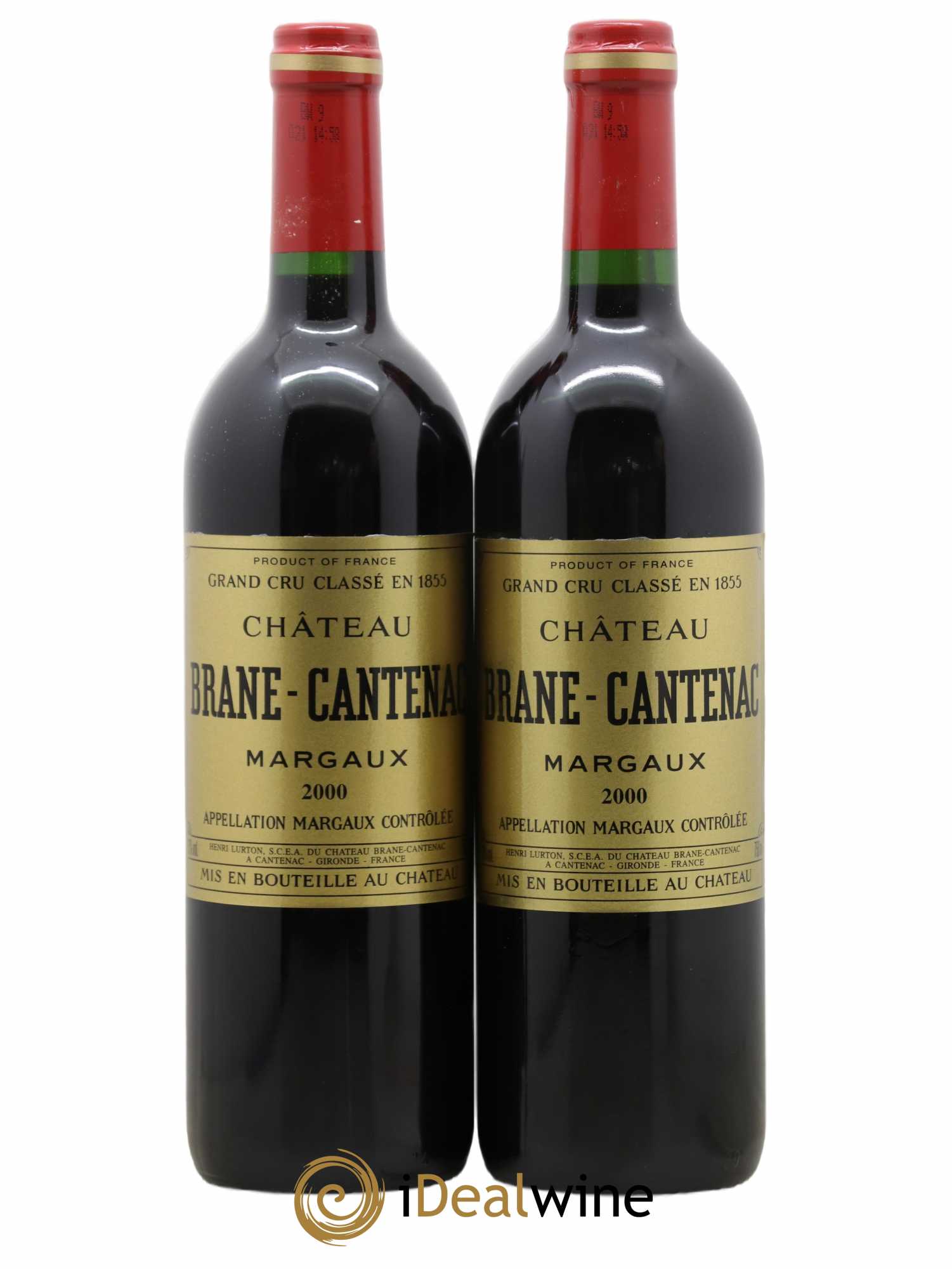 Château Brane Cantenac 2ème Grand Cru Classé 2000 - Lotto di 2 bottiglie - 0