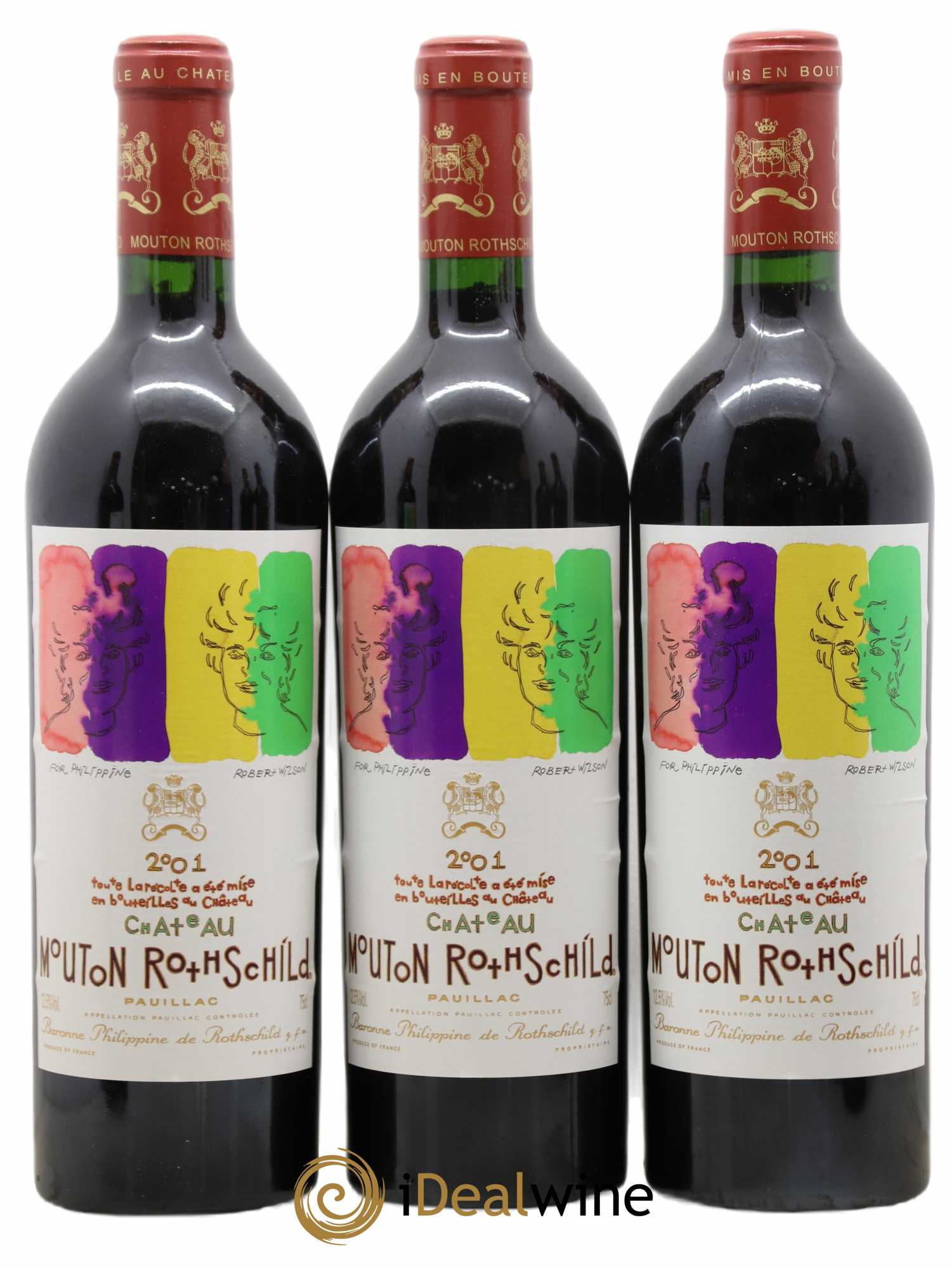 Château Mouton Rothschild 1er Grand Cru Classé 2001 - Lot de 6 bouteilles - 1