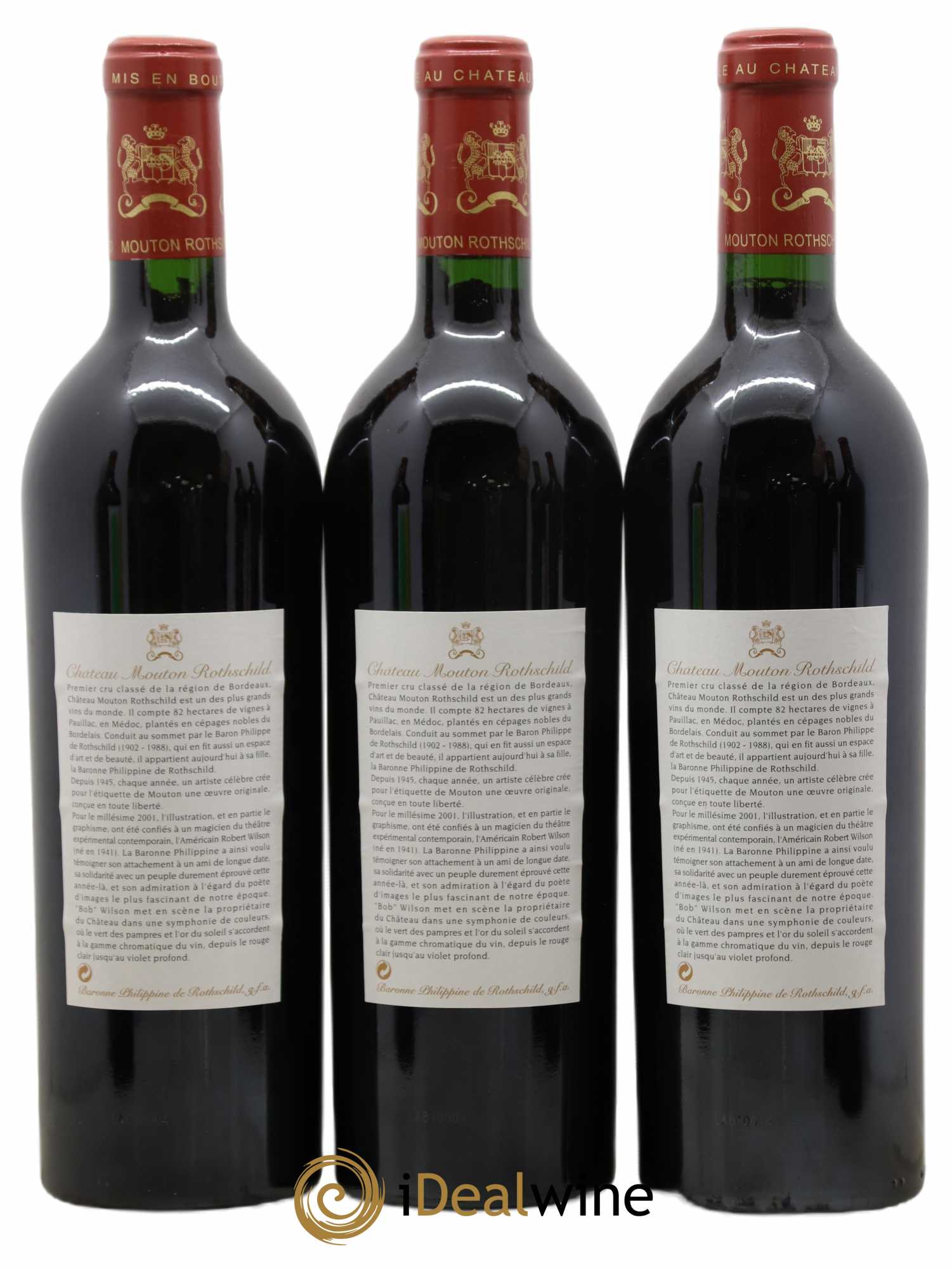Château Mouton Rothschild 1er Grand Cru Classé 2001 - Lot de 6 bouteilles - 2